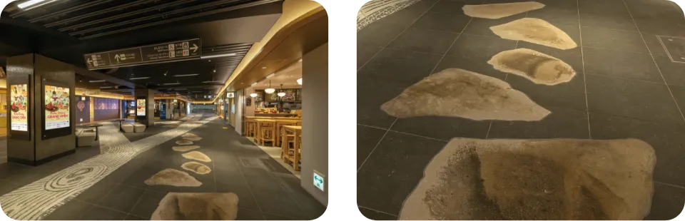 In the B1F West Area’s Porta Dining, enjoy an indoor Kyoto-style Japanese Garden.