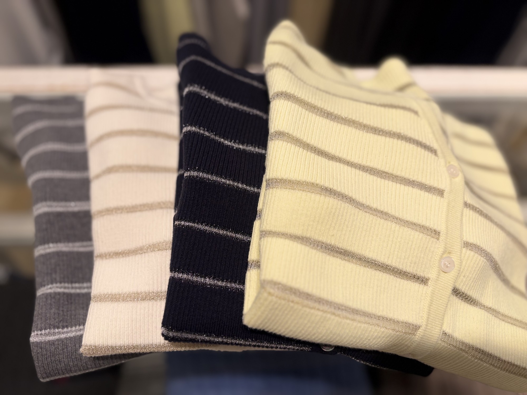 【細見え効果も叶える】ボーダーカーディガン