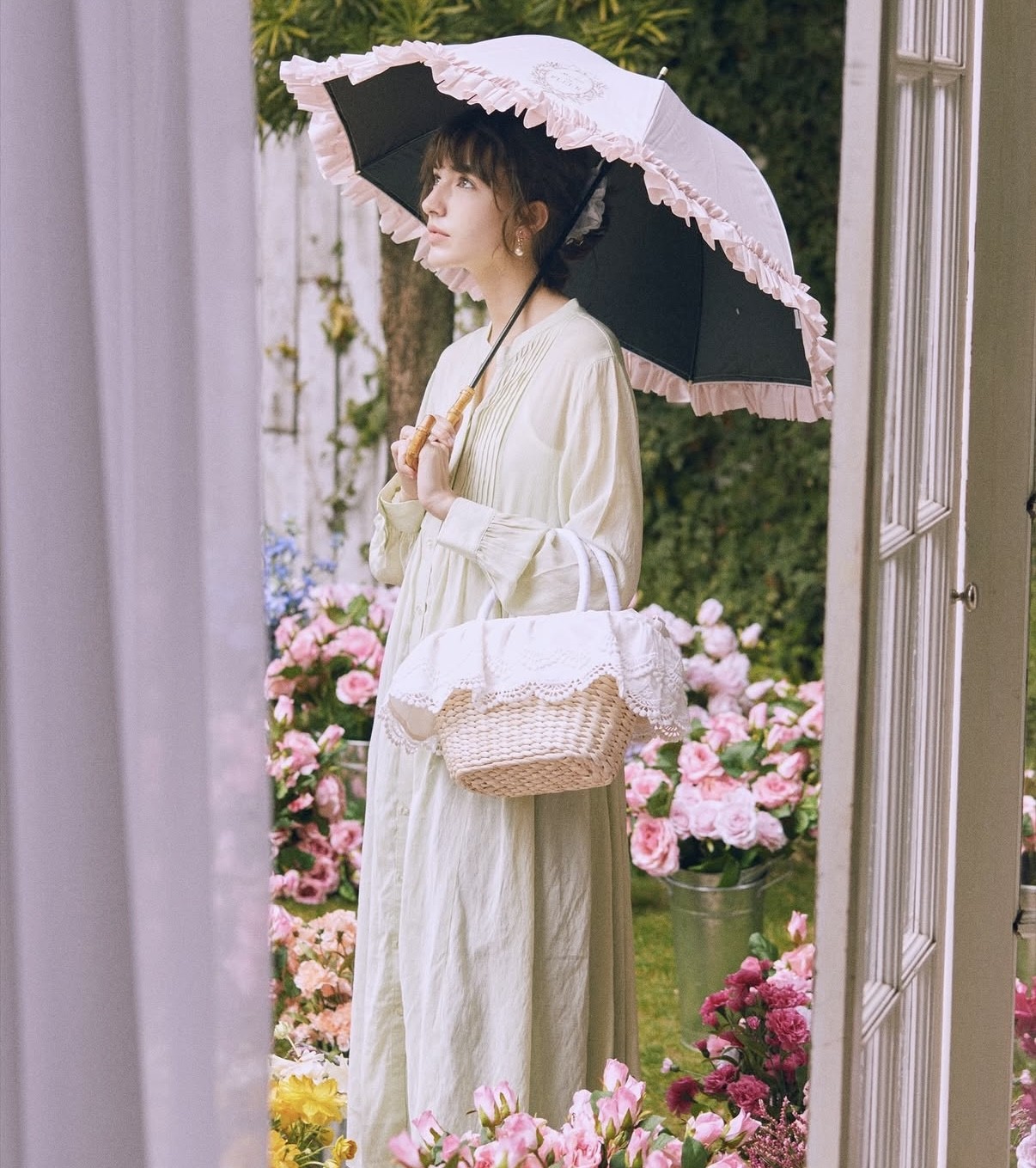 遮光&UV CUTフリル傘