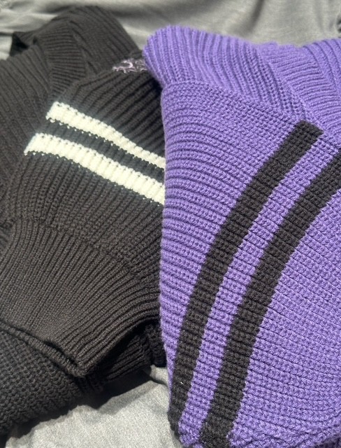 個性派ニットカーディガン