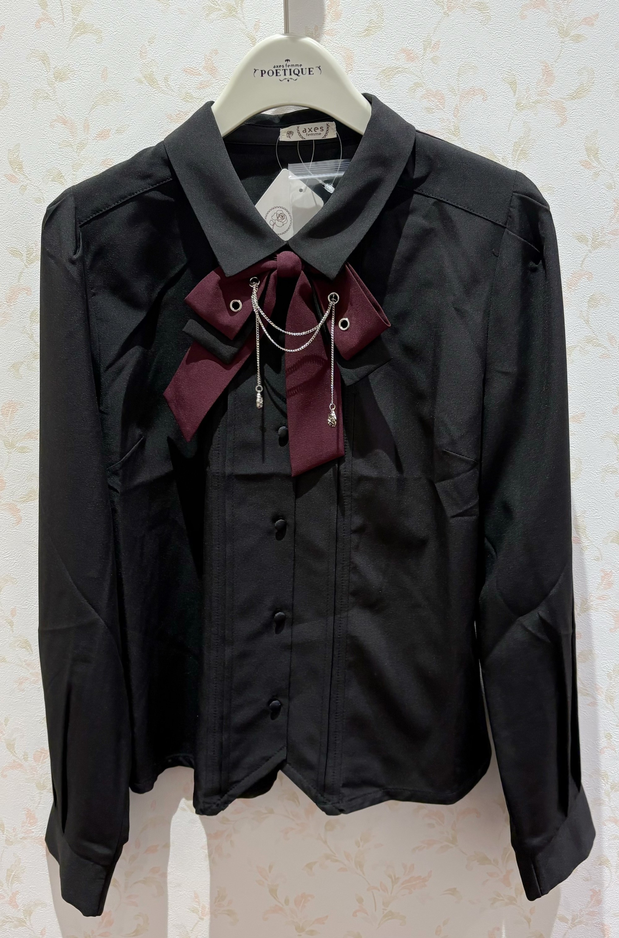 〘シンプルで着まわし力抜群！〙リボン付ブラウス