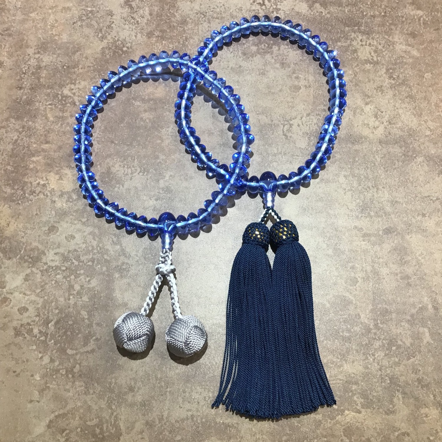 アクアクォーツミカン玉片手念珠共仕立