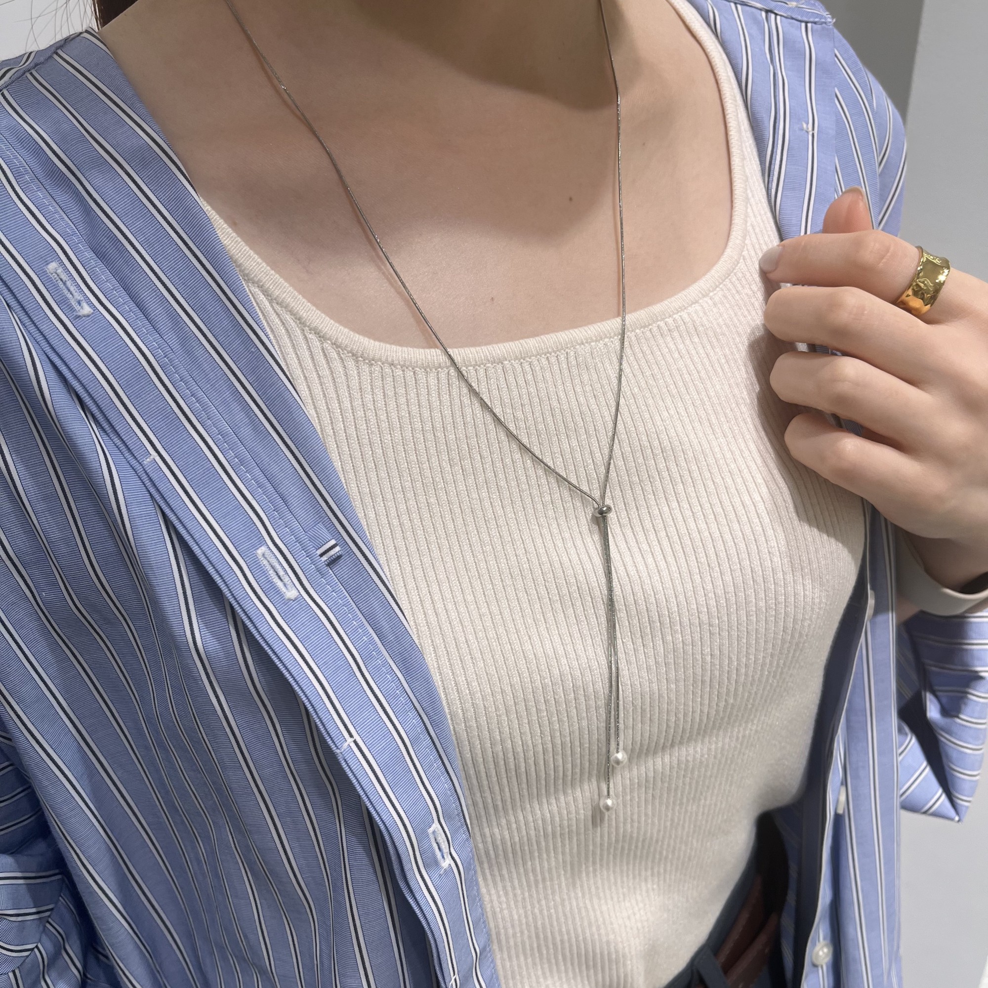 【⛓️汗水に強い！ステンレスのネックレス⛓️】