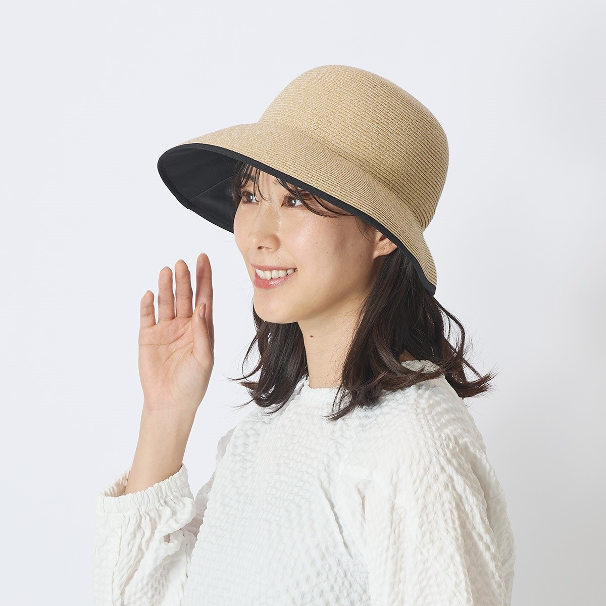 UV対策や花粉対策におすすめ！遮熱遮光前後2WAYフェイスガード付きハット