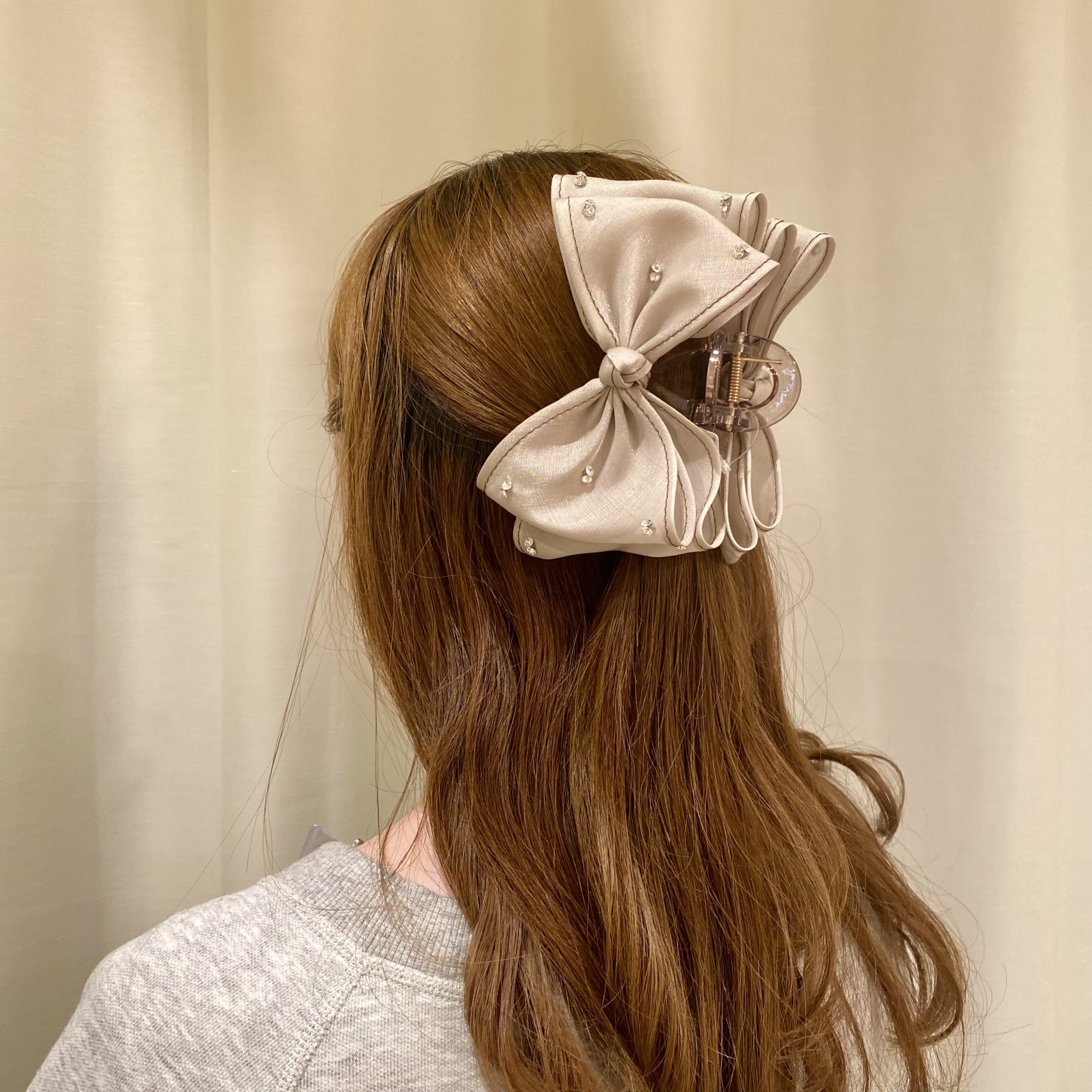 『新作アイテム』ステッチ入りリボンバンスクリップ🎀✨