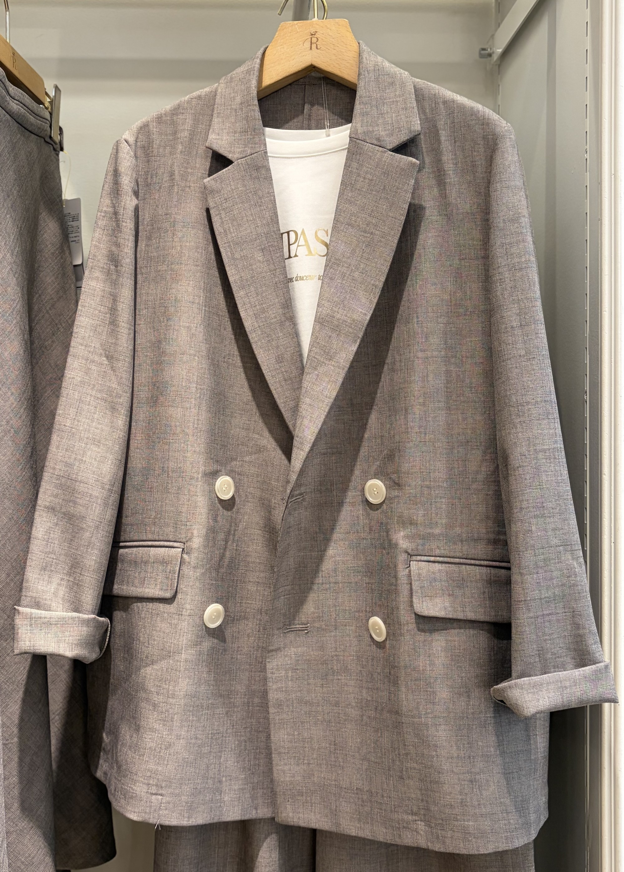 【ロングシーズン着用できる!】チェック柄ジャケット