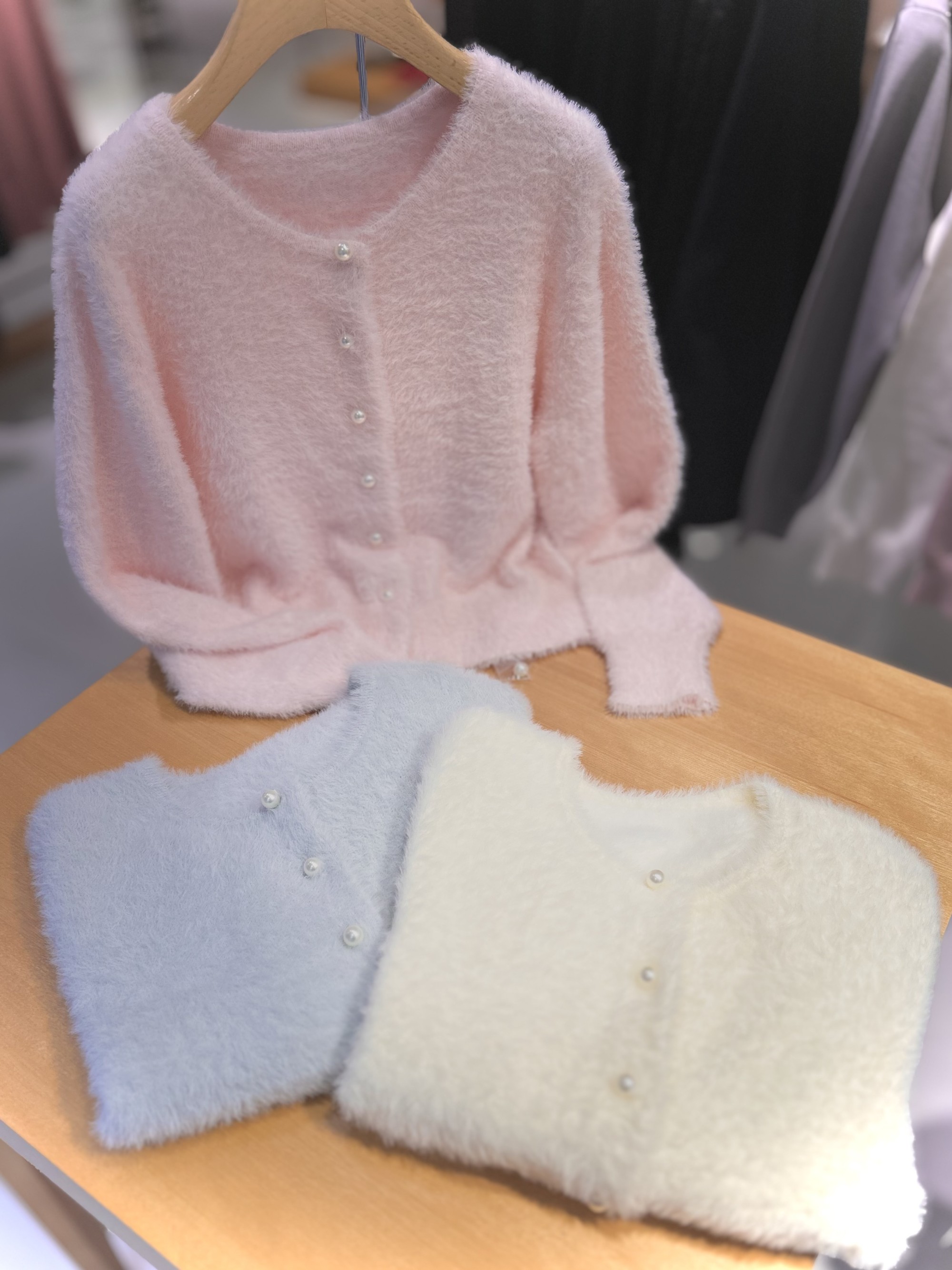 新作 とろみシャギーカーディガン