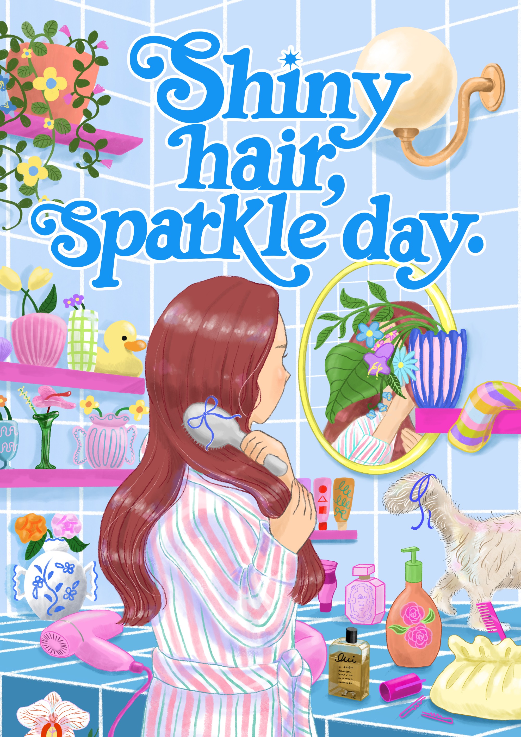 Shiny hair, sparkle day.