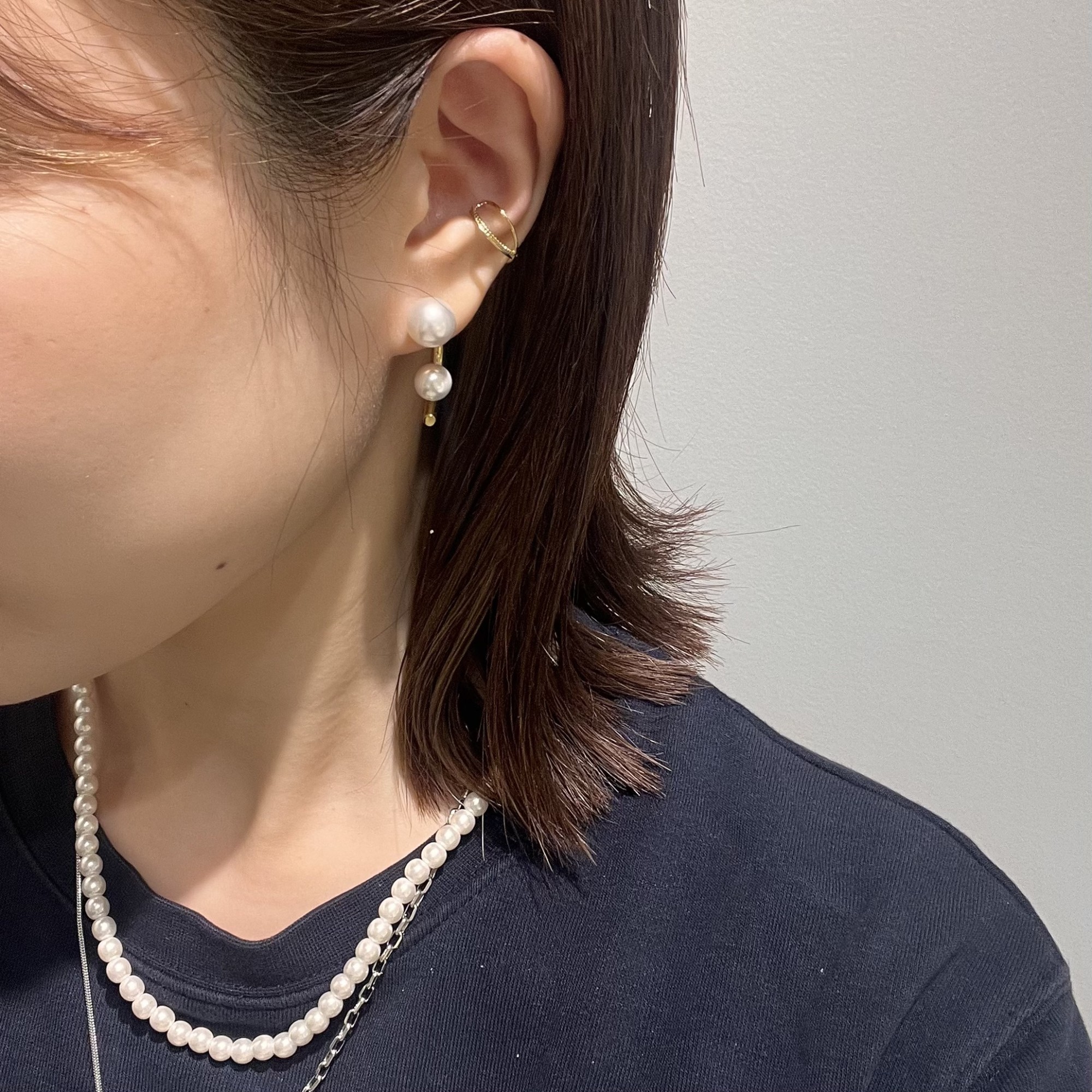 【🍁冬におすすめのパールピアス🧶】