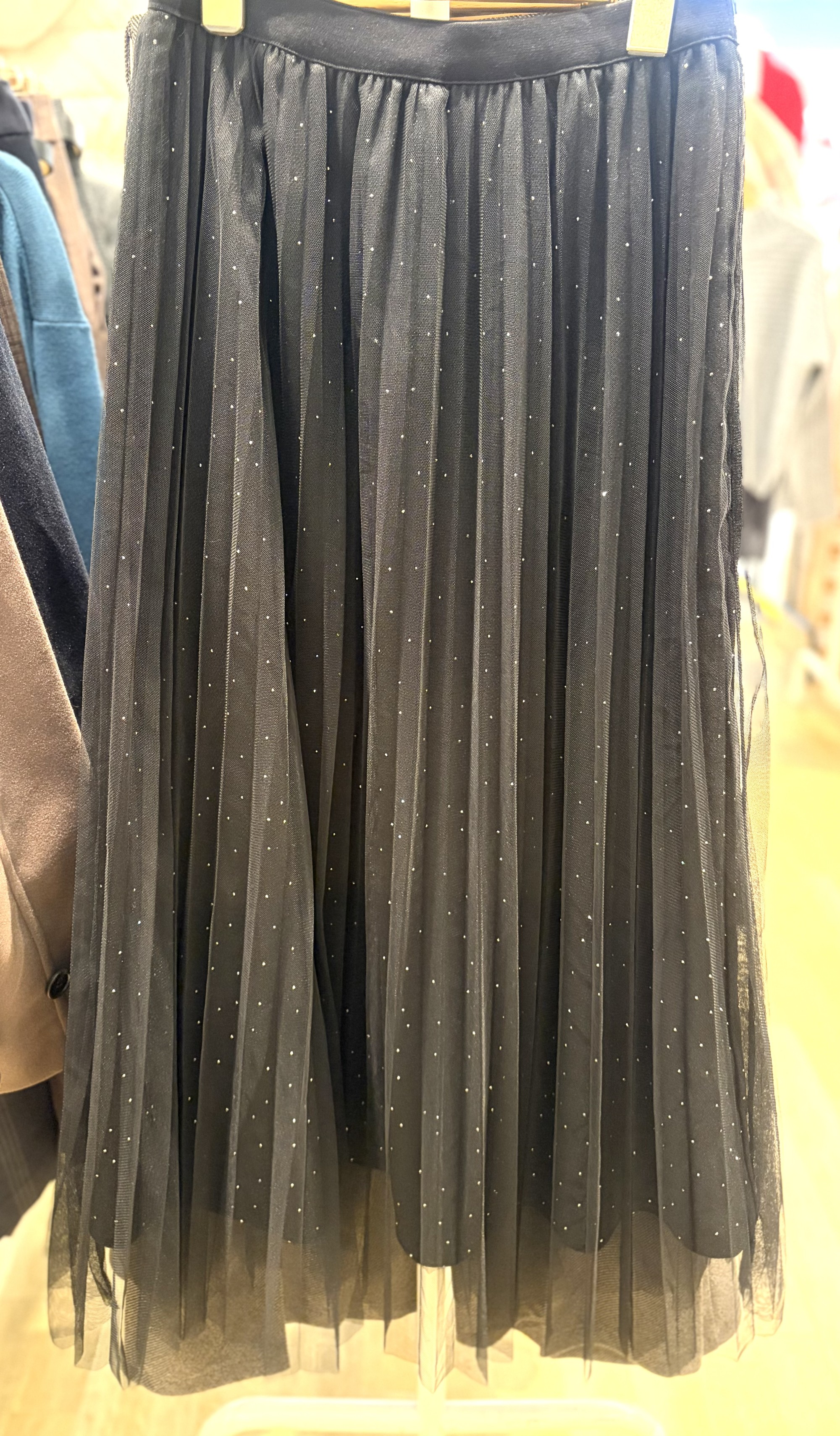 【大人のすっきりシルエットが上品な】チュールプリーツスカート