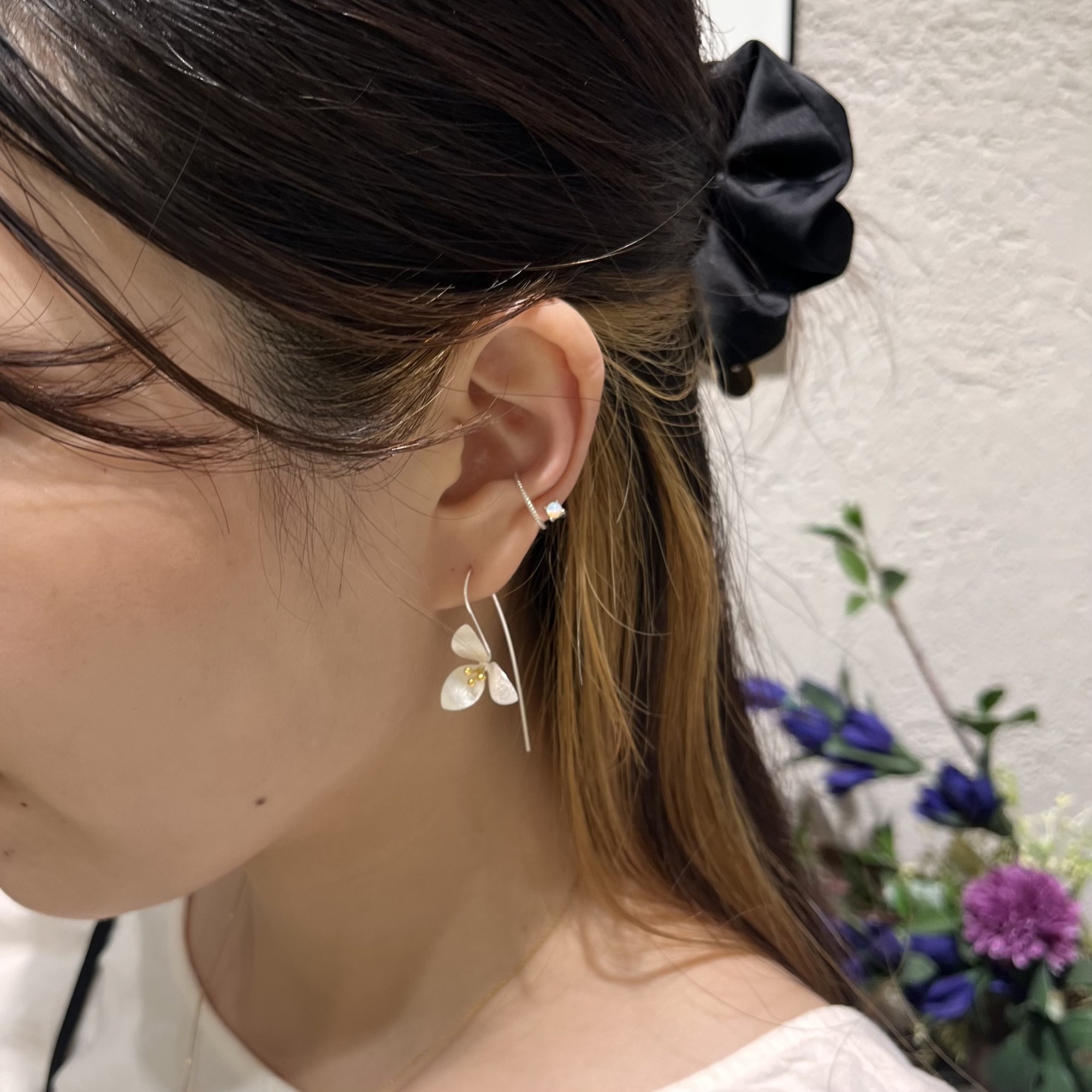 【大人気🌼silver925のフラワーピアス】
