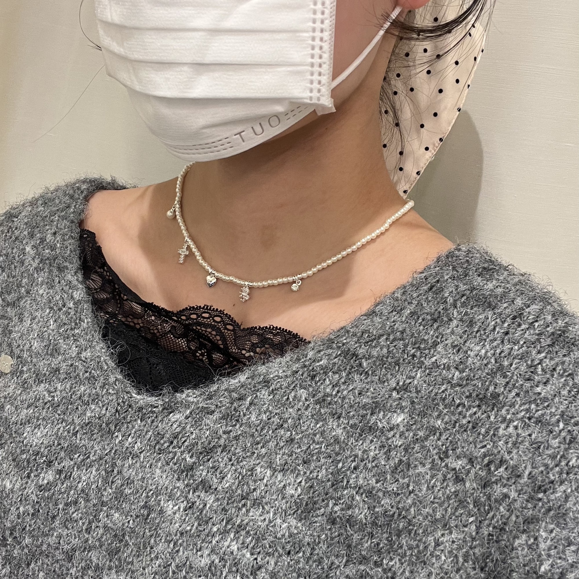 【recommend】Pearl necklace with charms .☘︎ ݁˖