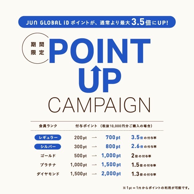 【POINT UP CAMPAIGN 】 4/24(金)-4/26(日)   3日間