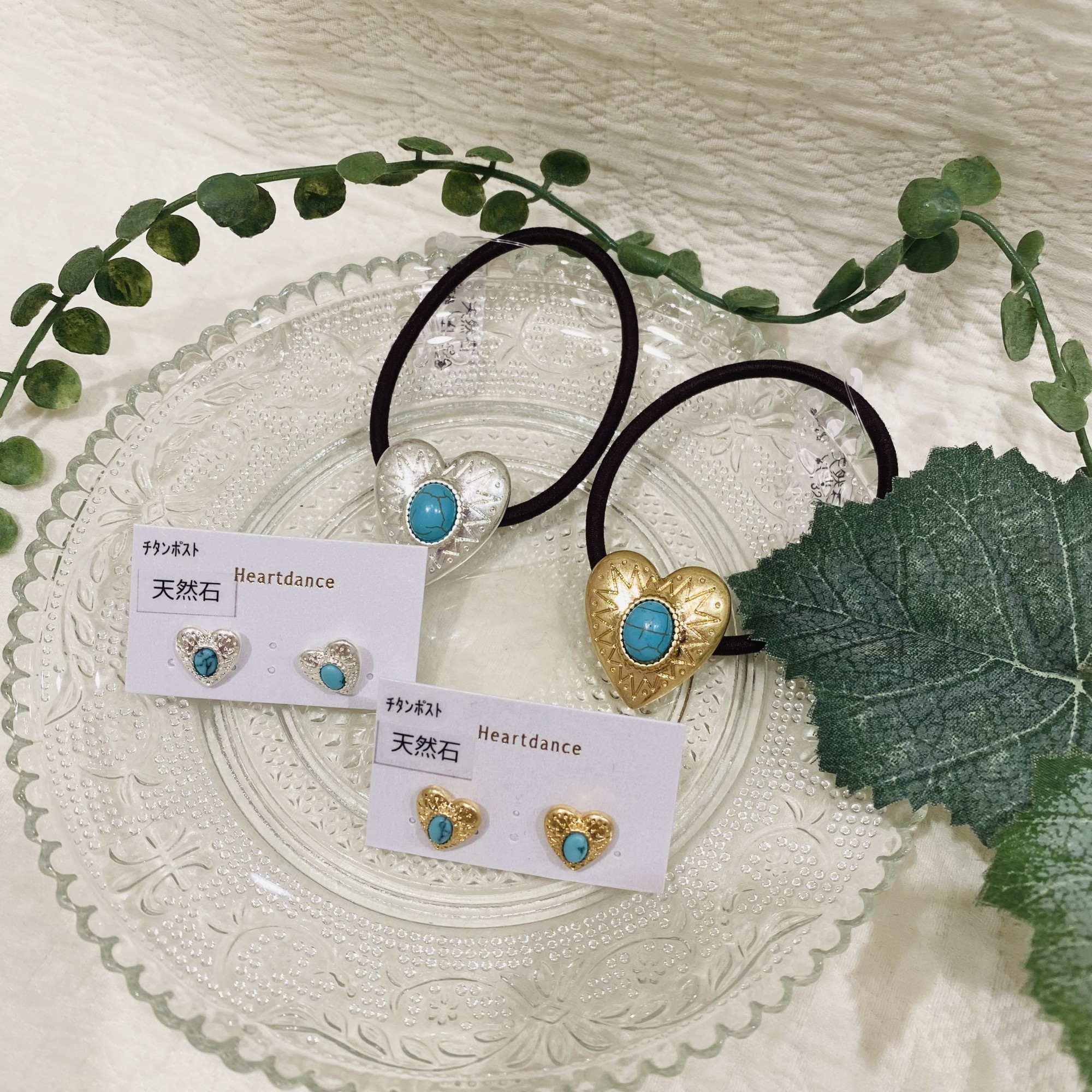 「ターコイズシリーズ✨ピアス&ヘアゴム