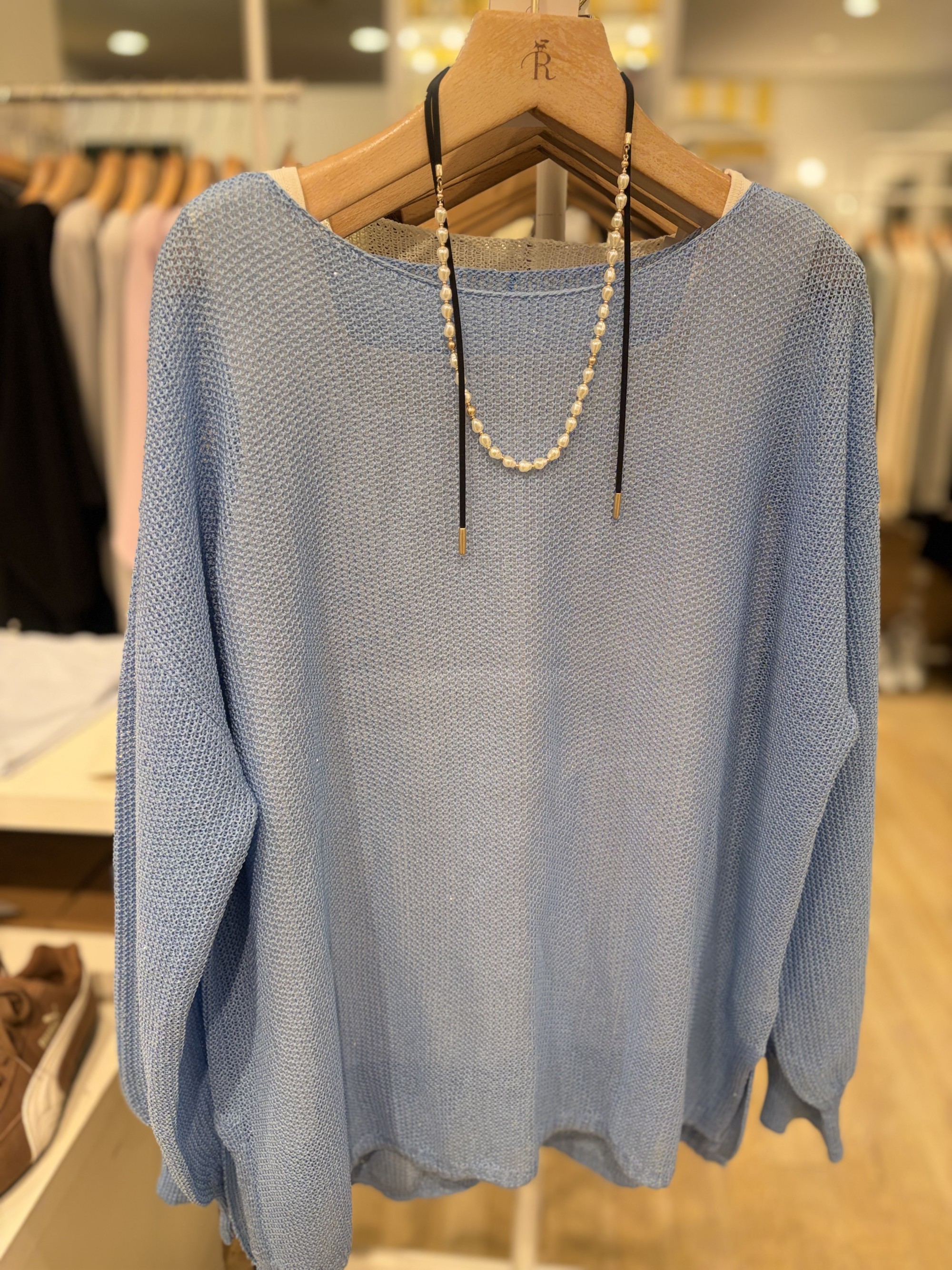 【さりげなくきらめく】シアーニット