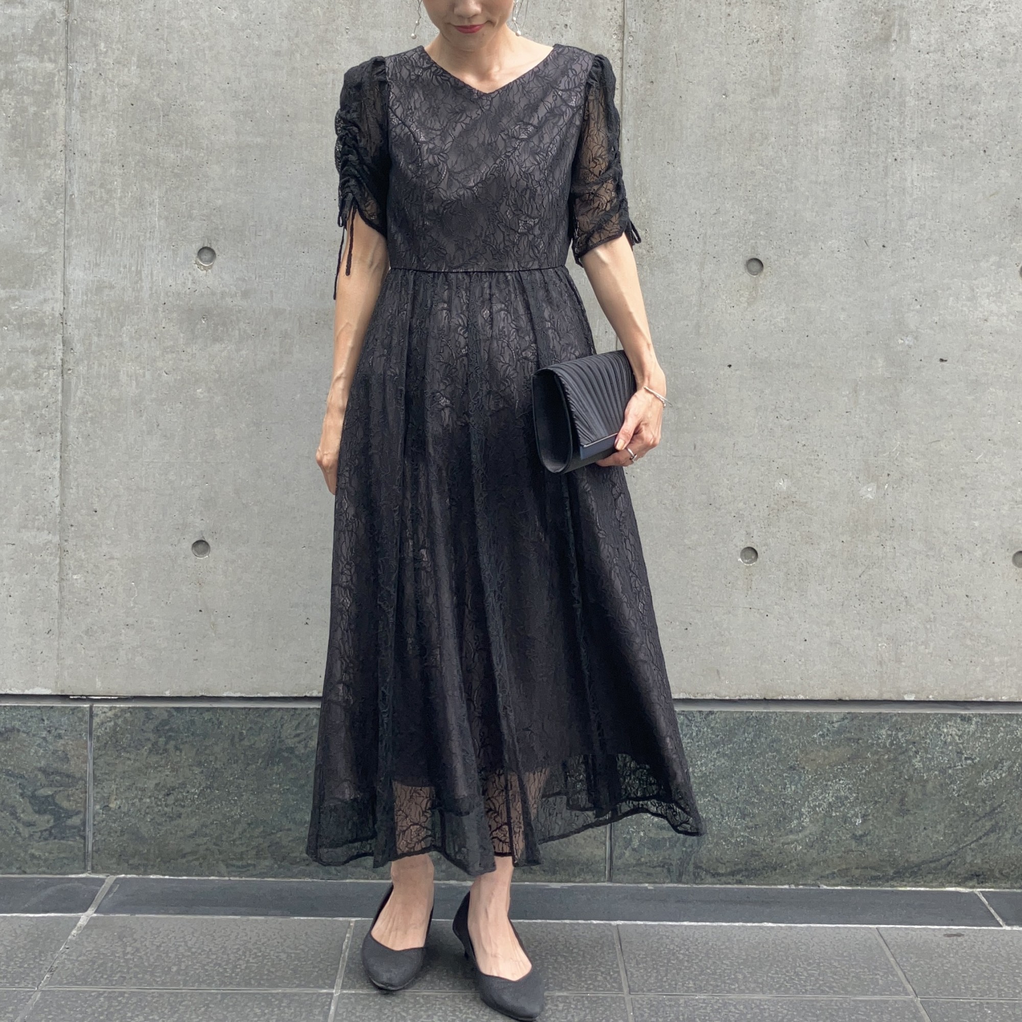 暑い夏に嬉しい✨吸汗速乾裏地を使ったドレス♡