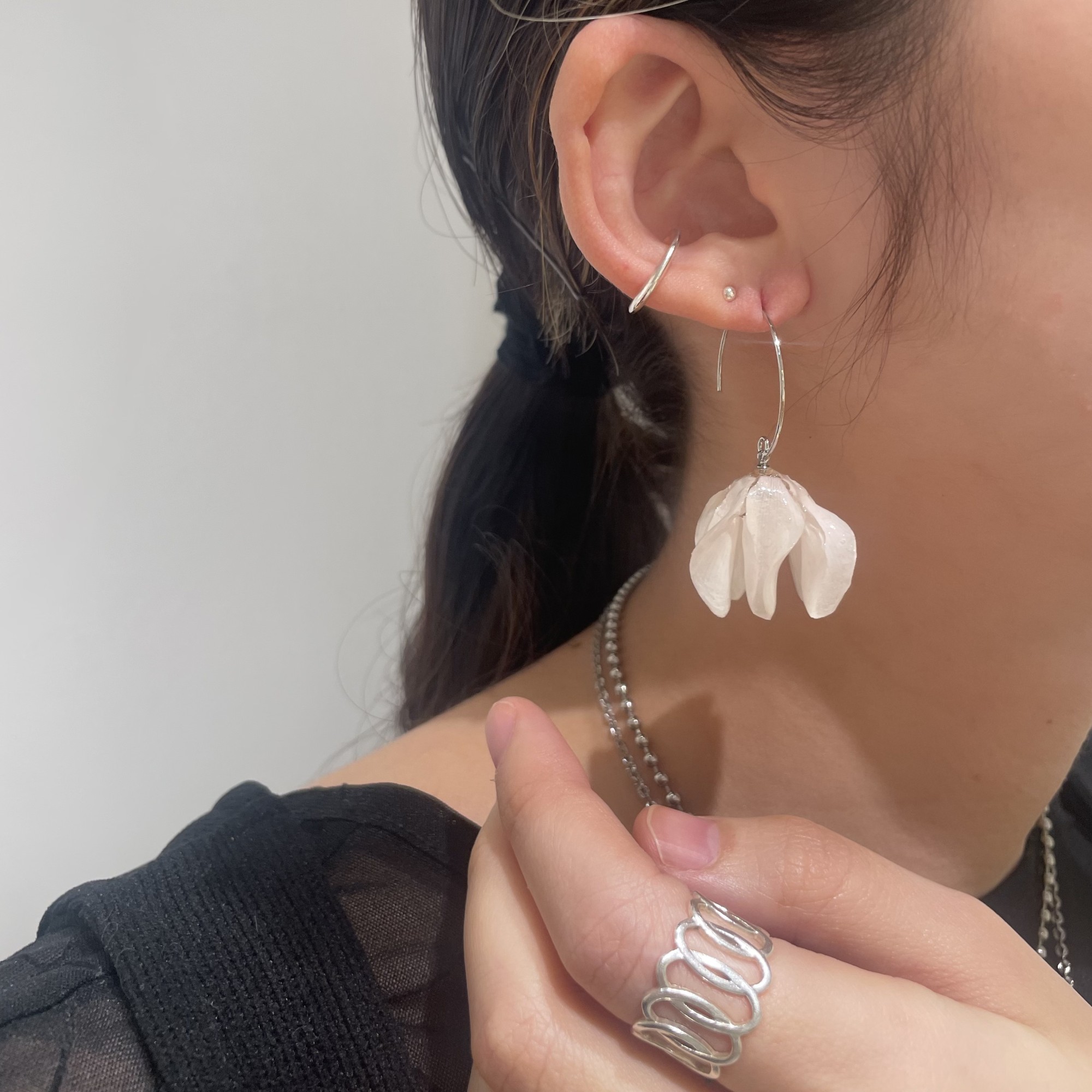 🌼リトルウィッチ🌼生花モチーフピアス🌼