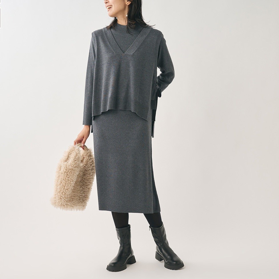 着回し力抜群!セットでも単品でも使えるニットベストアンサンブル