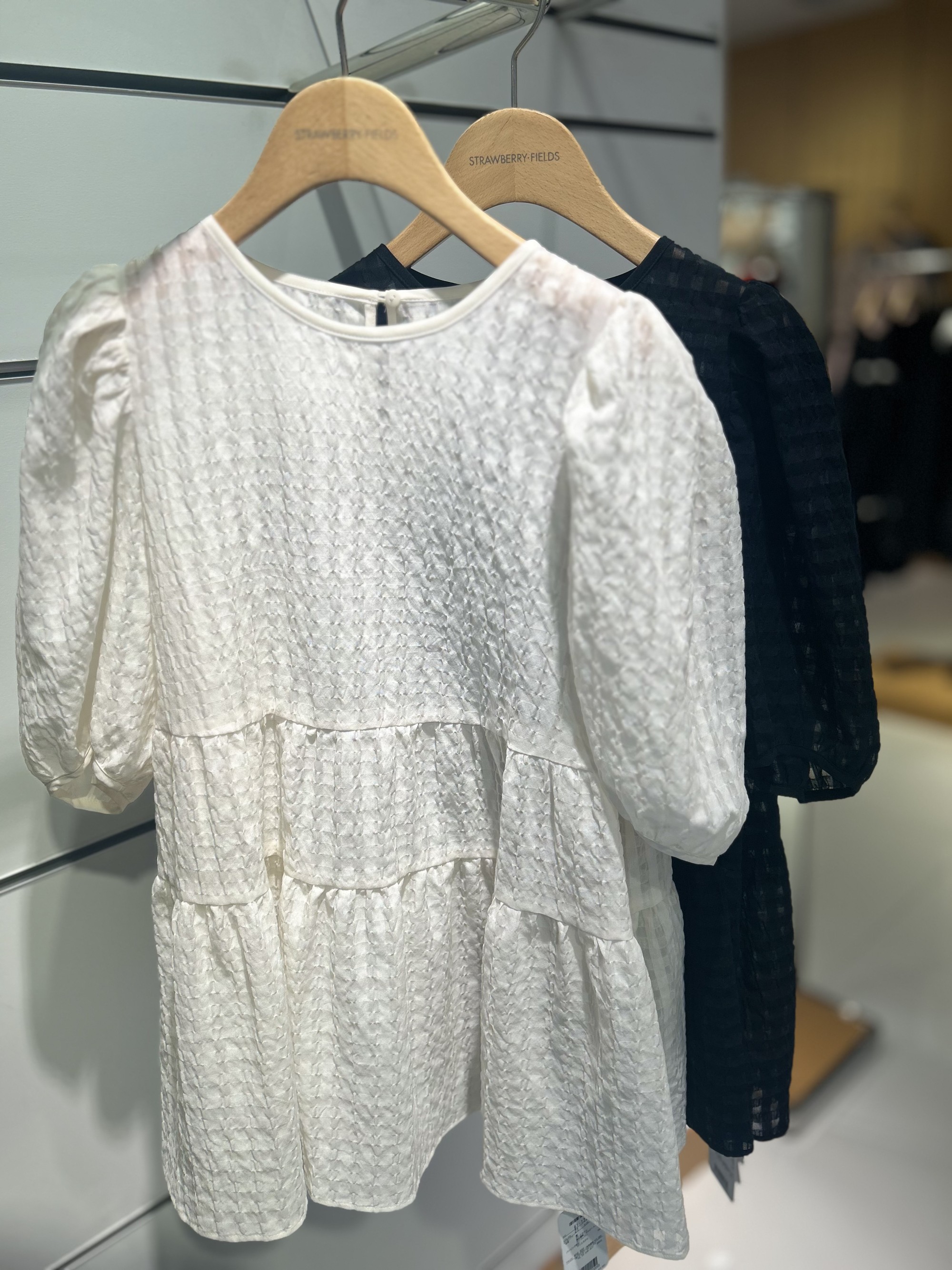 ギンガムチェックティアードブラウス