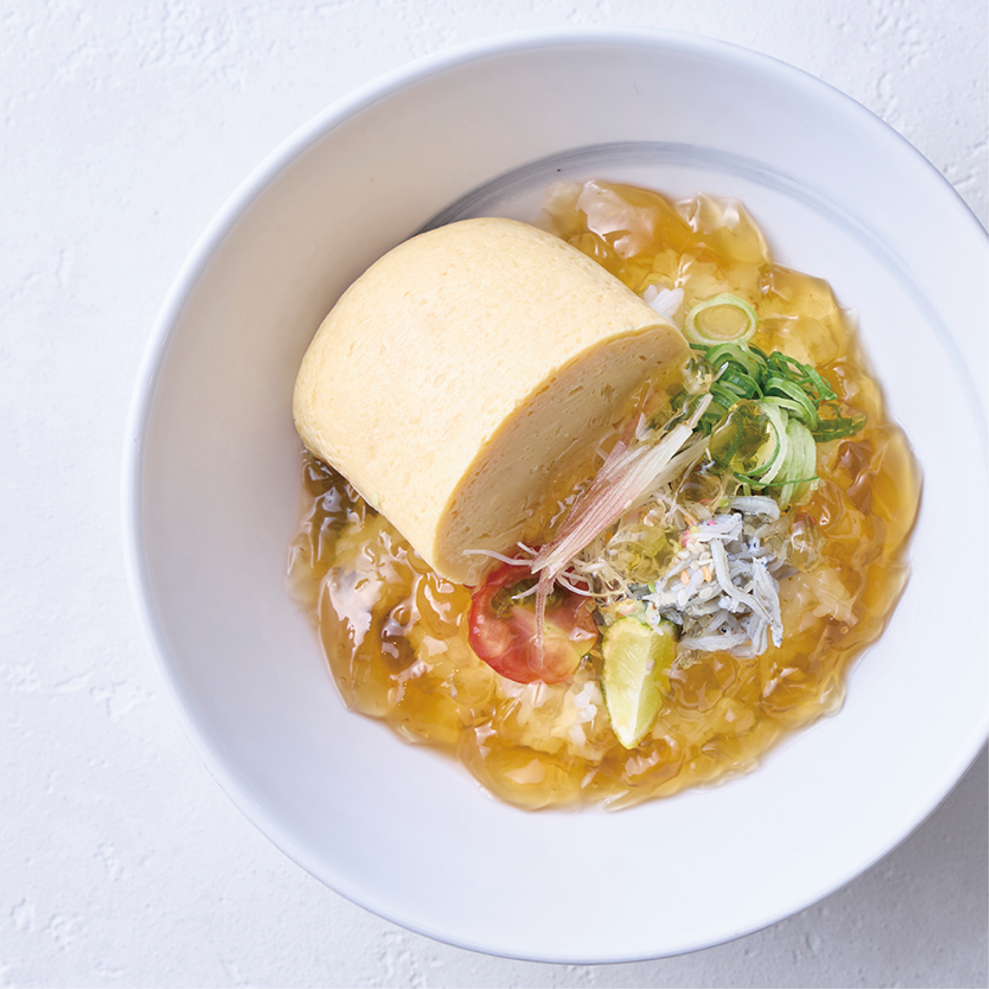 【ひんやり、さっぱり。温めれば、ほっこり。】京のだしまき 冷やしだしジュレ茶漬け