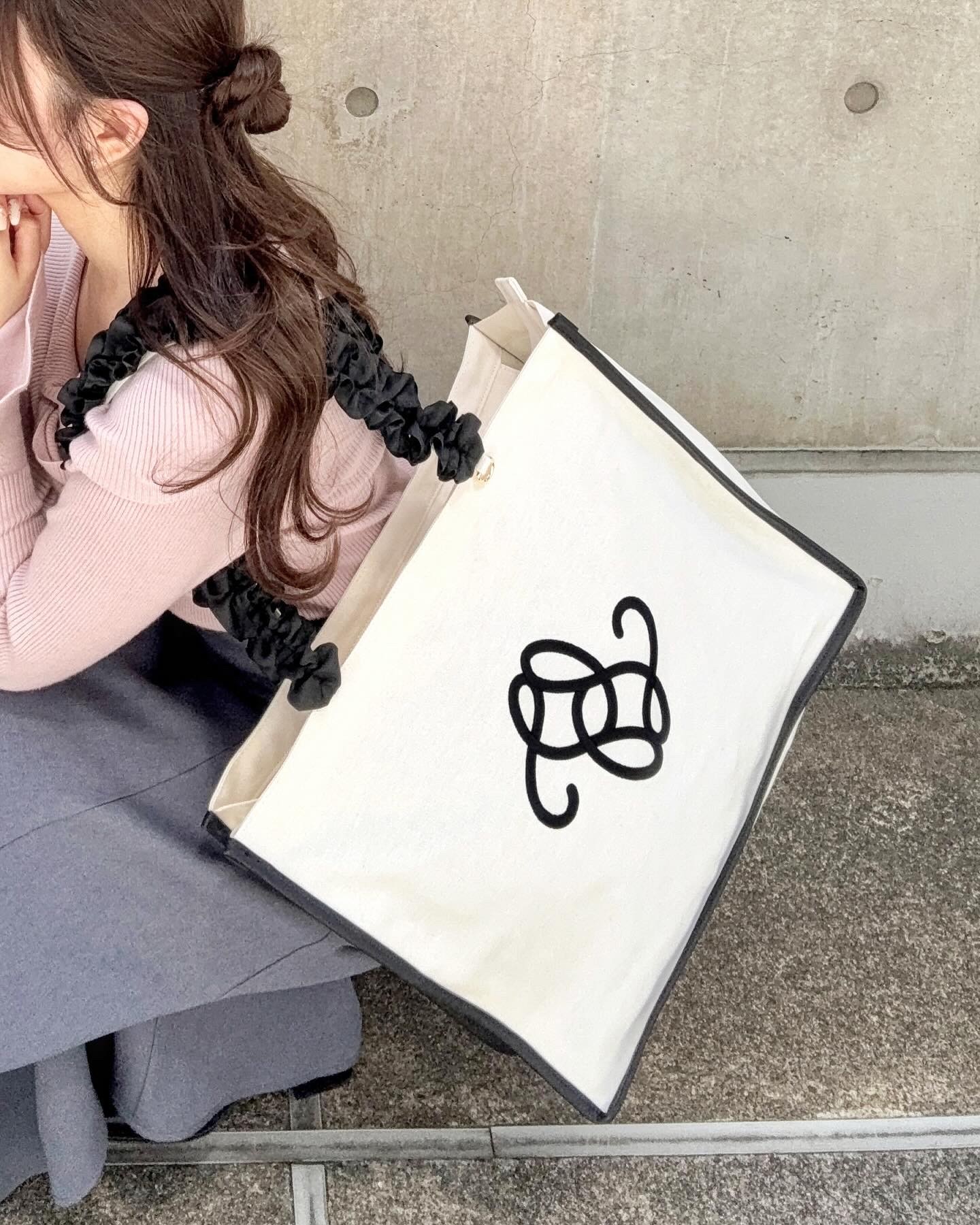 フリルハンドル帆布キャリーオンバッグ✴︎
