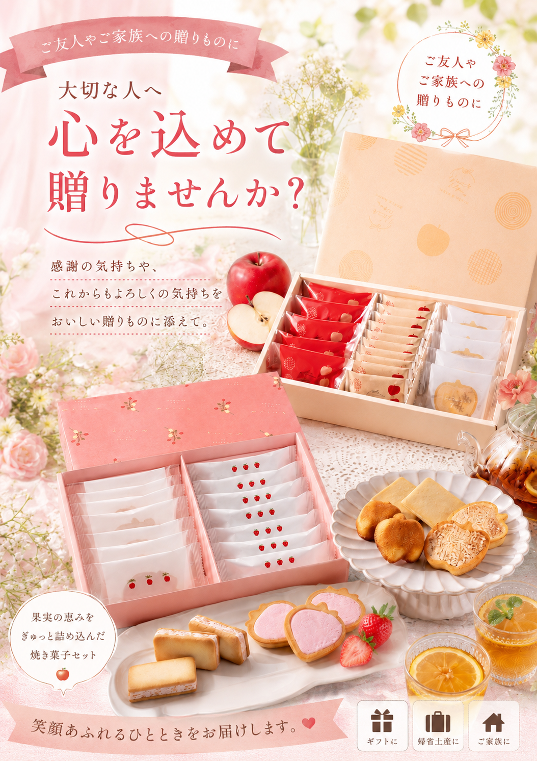 🎐今月のおすすめ|お土産や贈り物に人気!夏のギフト特集🍎🍓