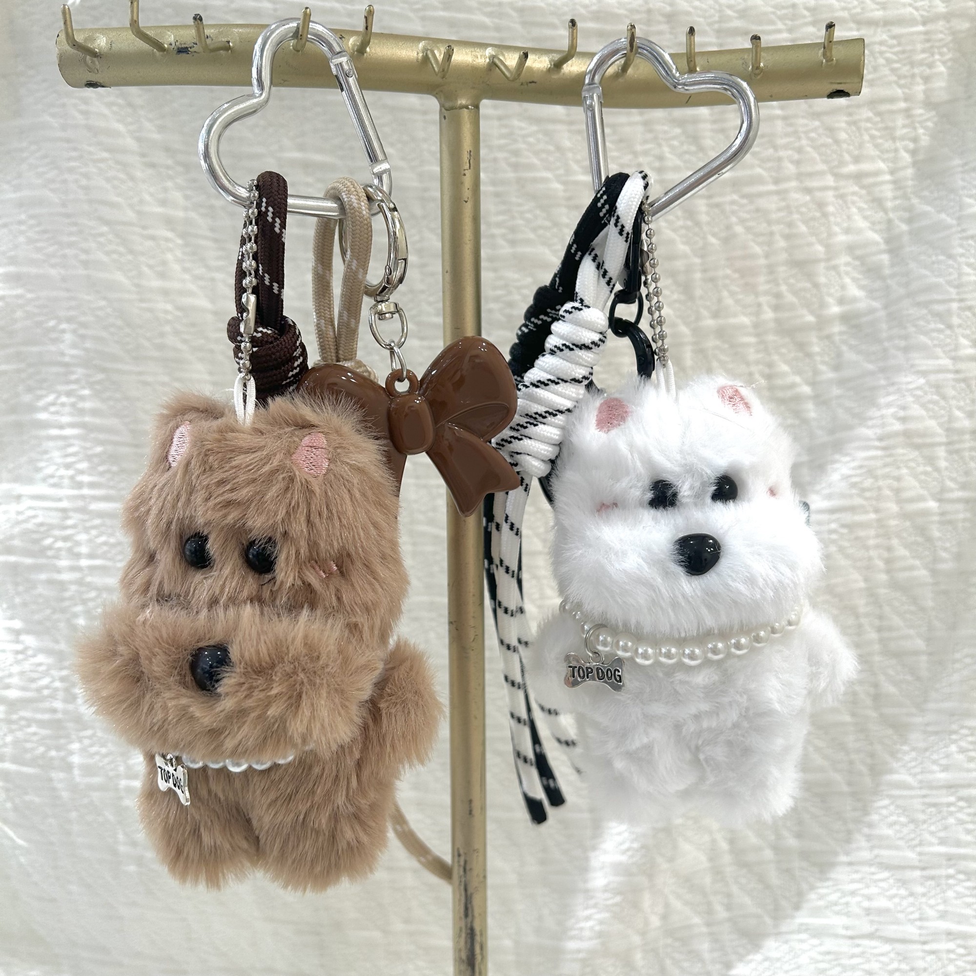 【-Push item-】パール付きドッグチャーム🐶⭐🫧