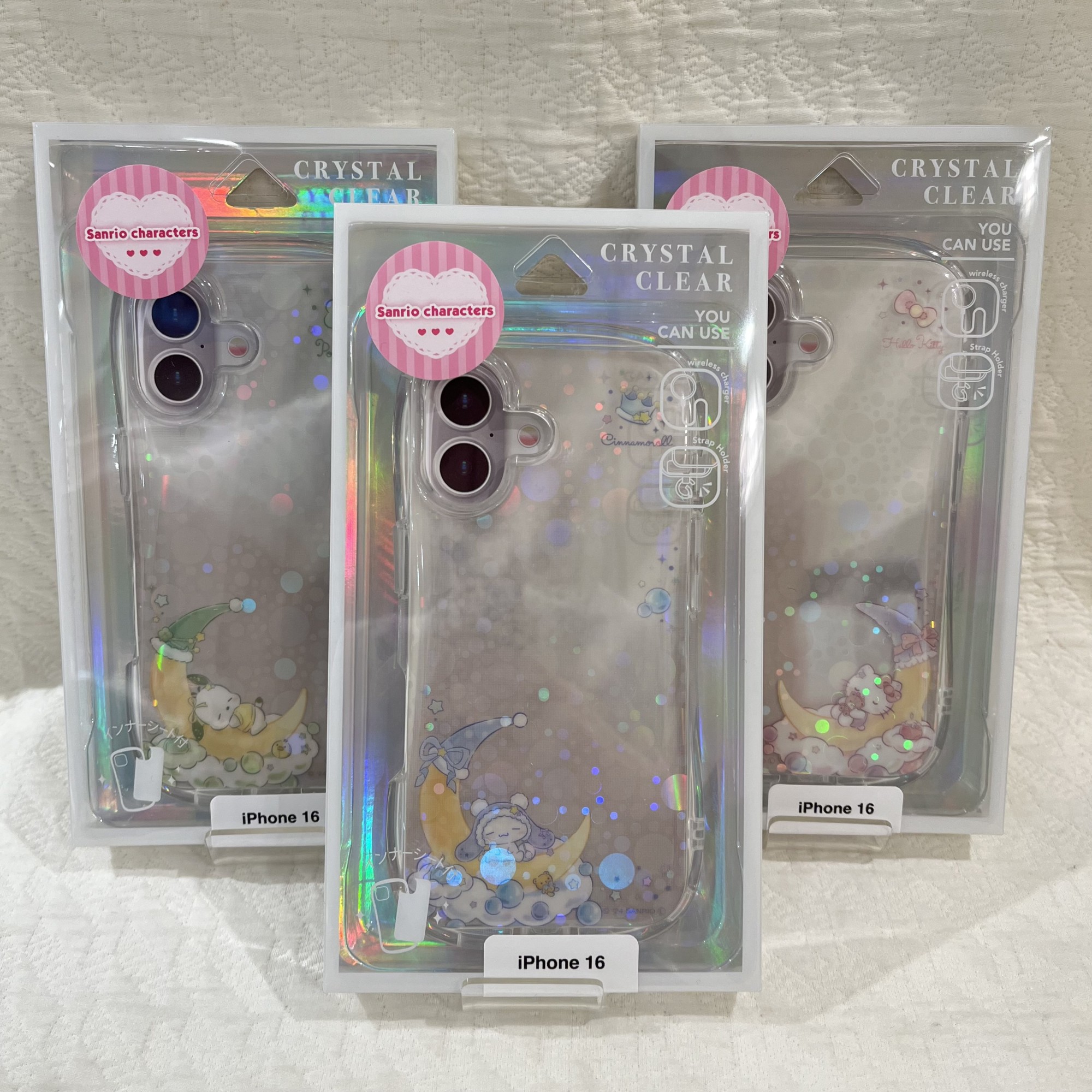 ⟡.·*.𝐶𝑟𝑦𝑠𝑡𝑎𝑙 𝑐𝑙𝑒𝑎𝑟*.+ﾟサンリオ スマホケース