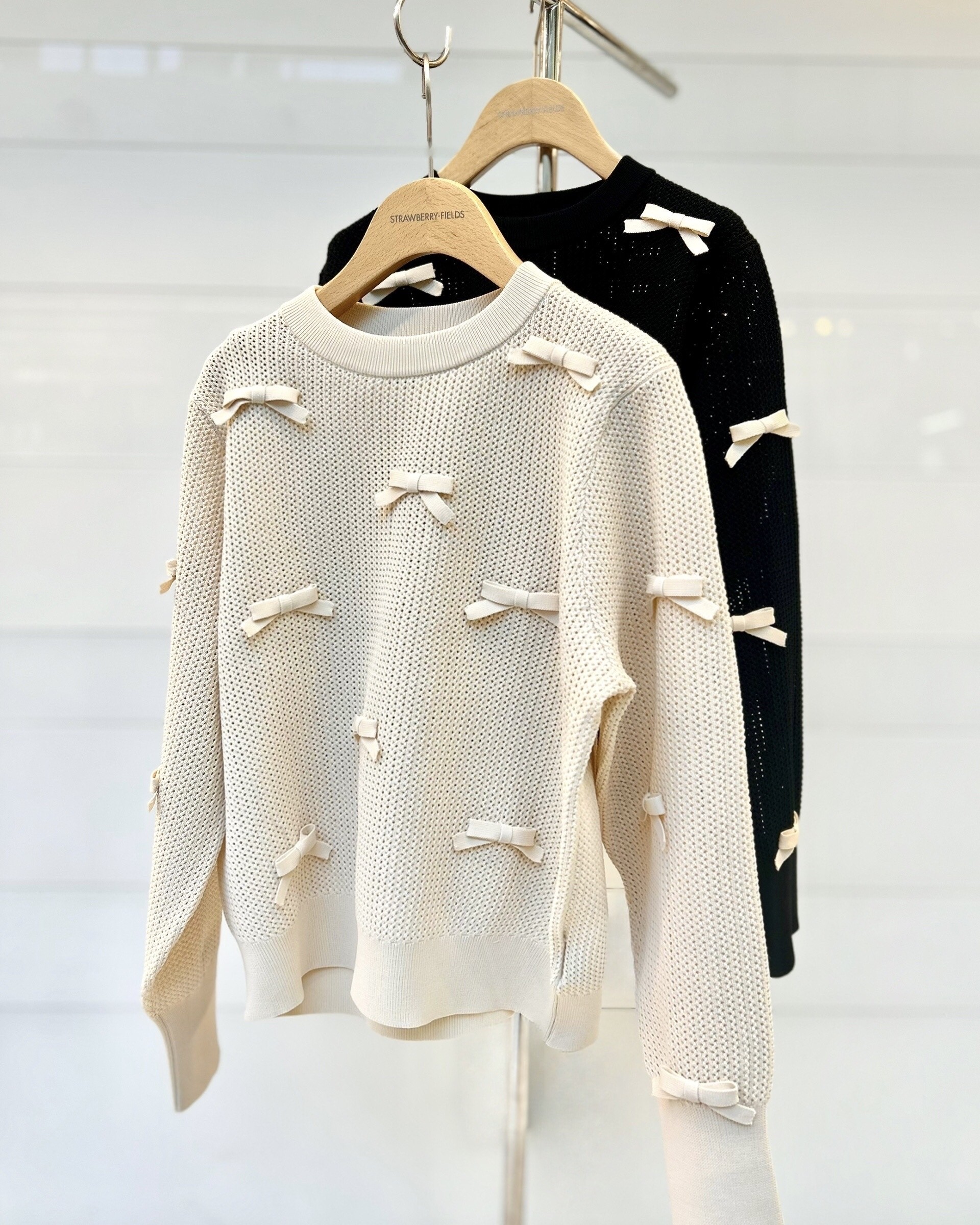 リボンメッシュニット