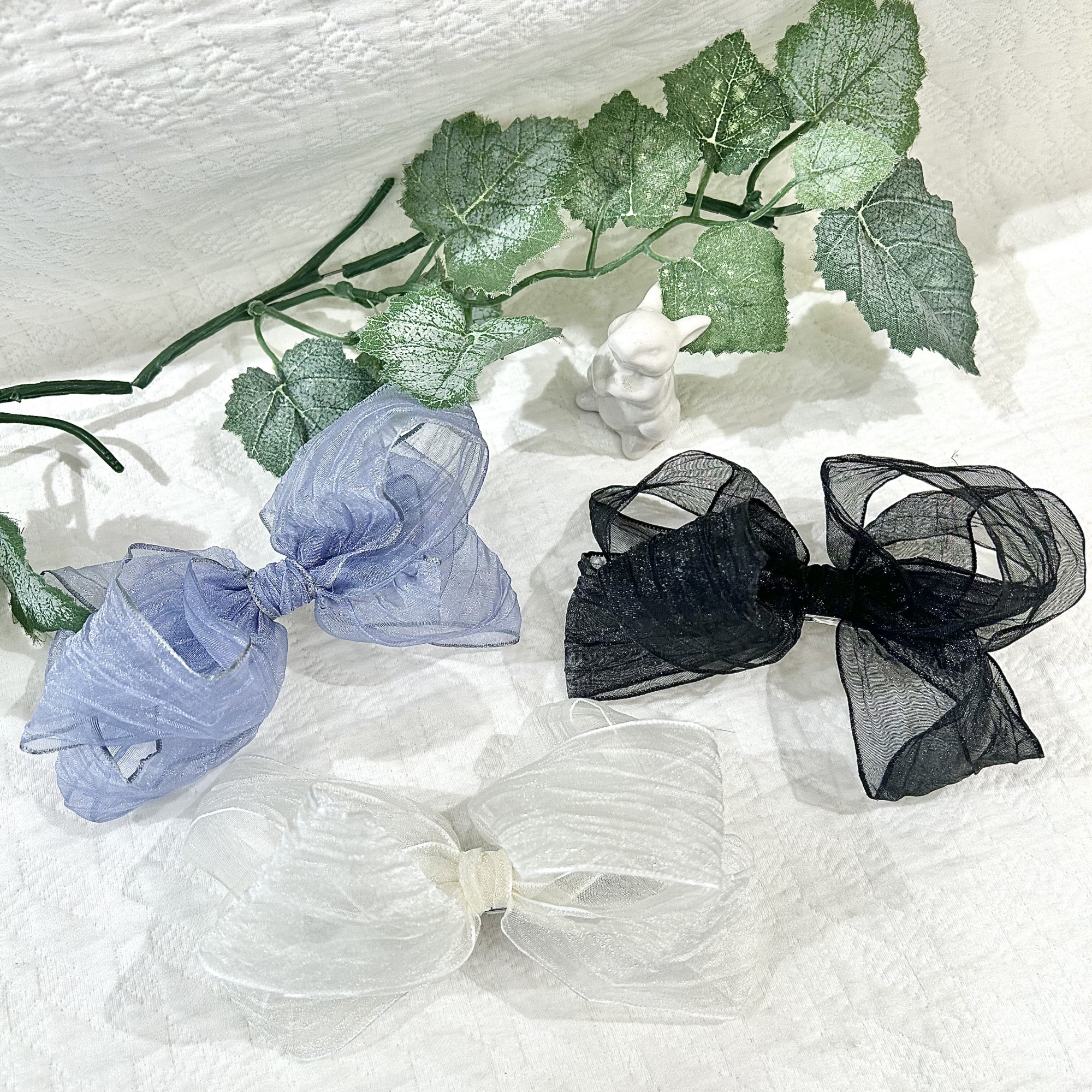 【Pick up】オーガンジーリボンバレッタ🎀🪽