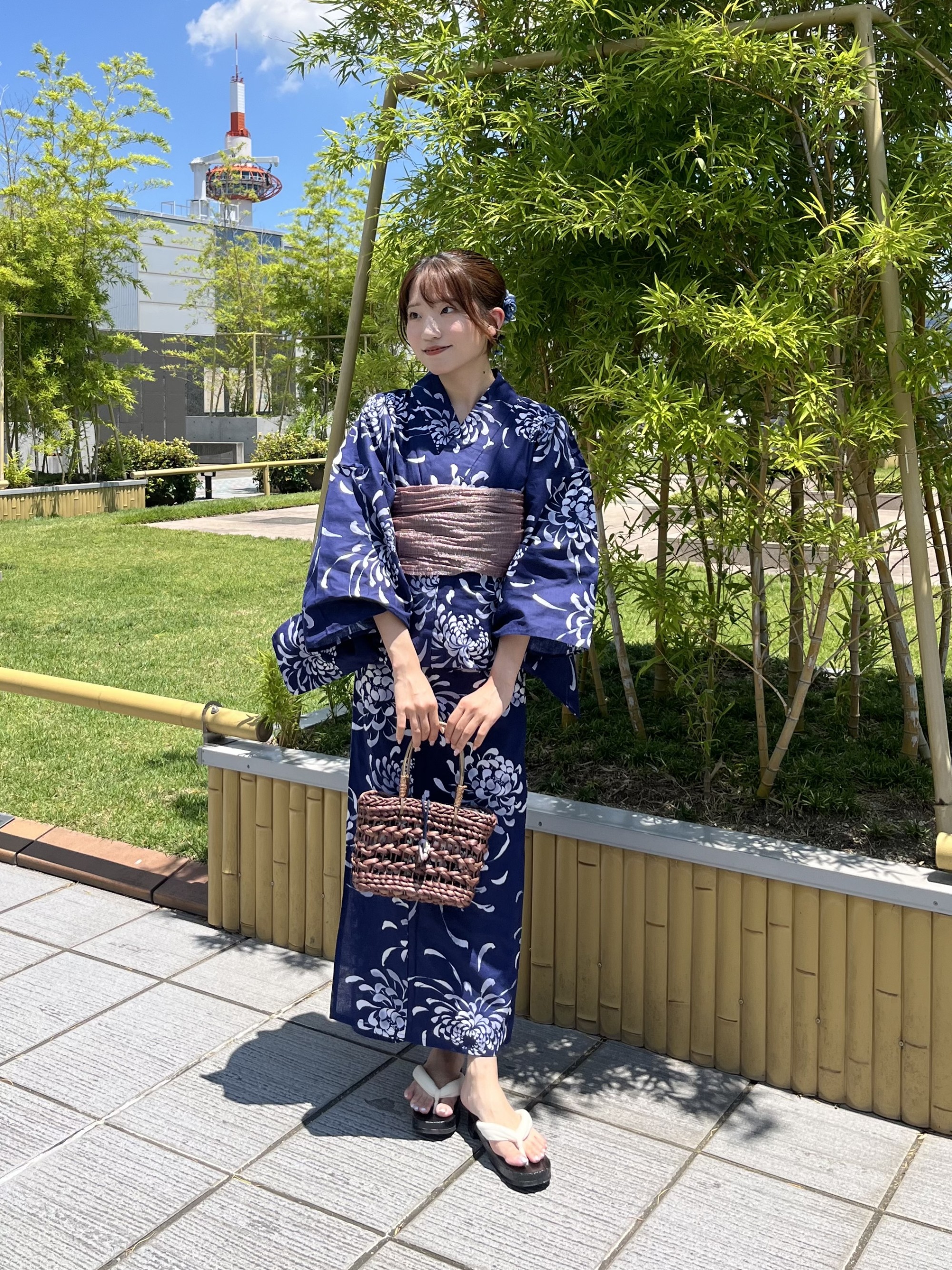 ヘザー　浴衣　梅ブラウン Heather YUKATA Collection 2024