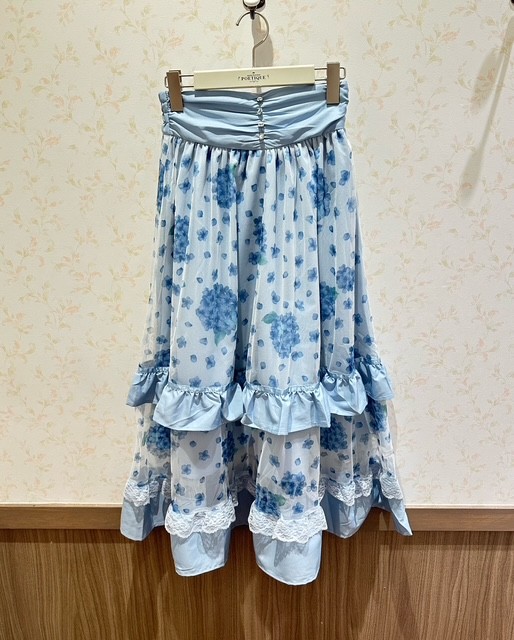 紫陽花モチーフスカート