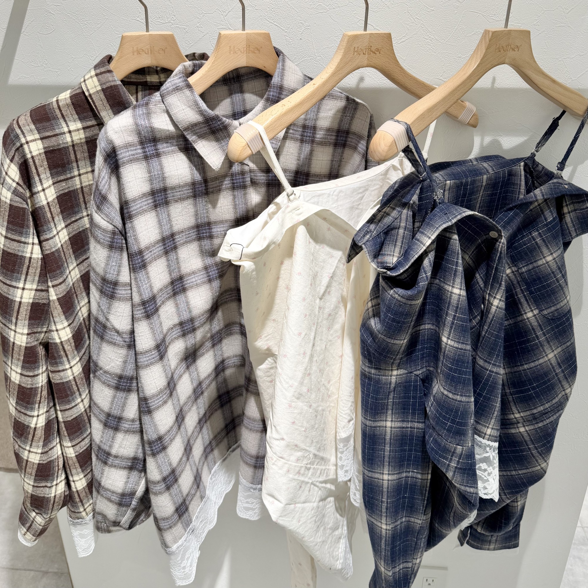 【ゆったりシルエット👚】2WAYレーストリムBIGシャツ
