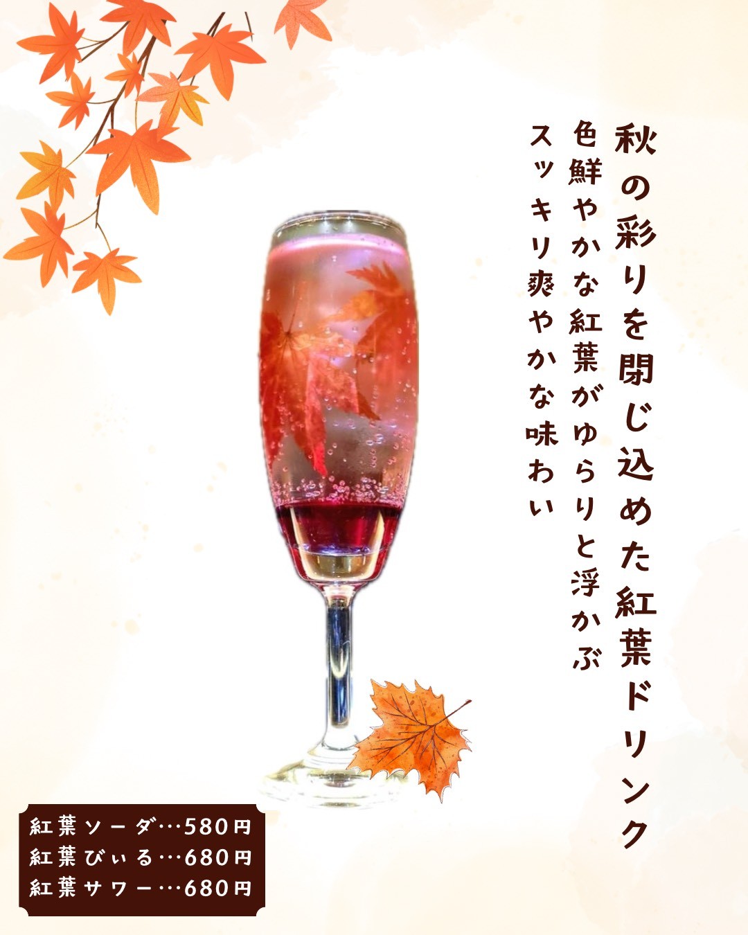 栄寿庵の秋限定ドリンク