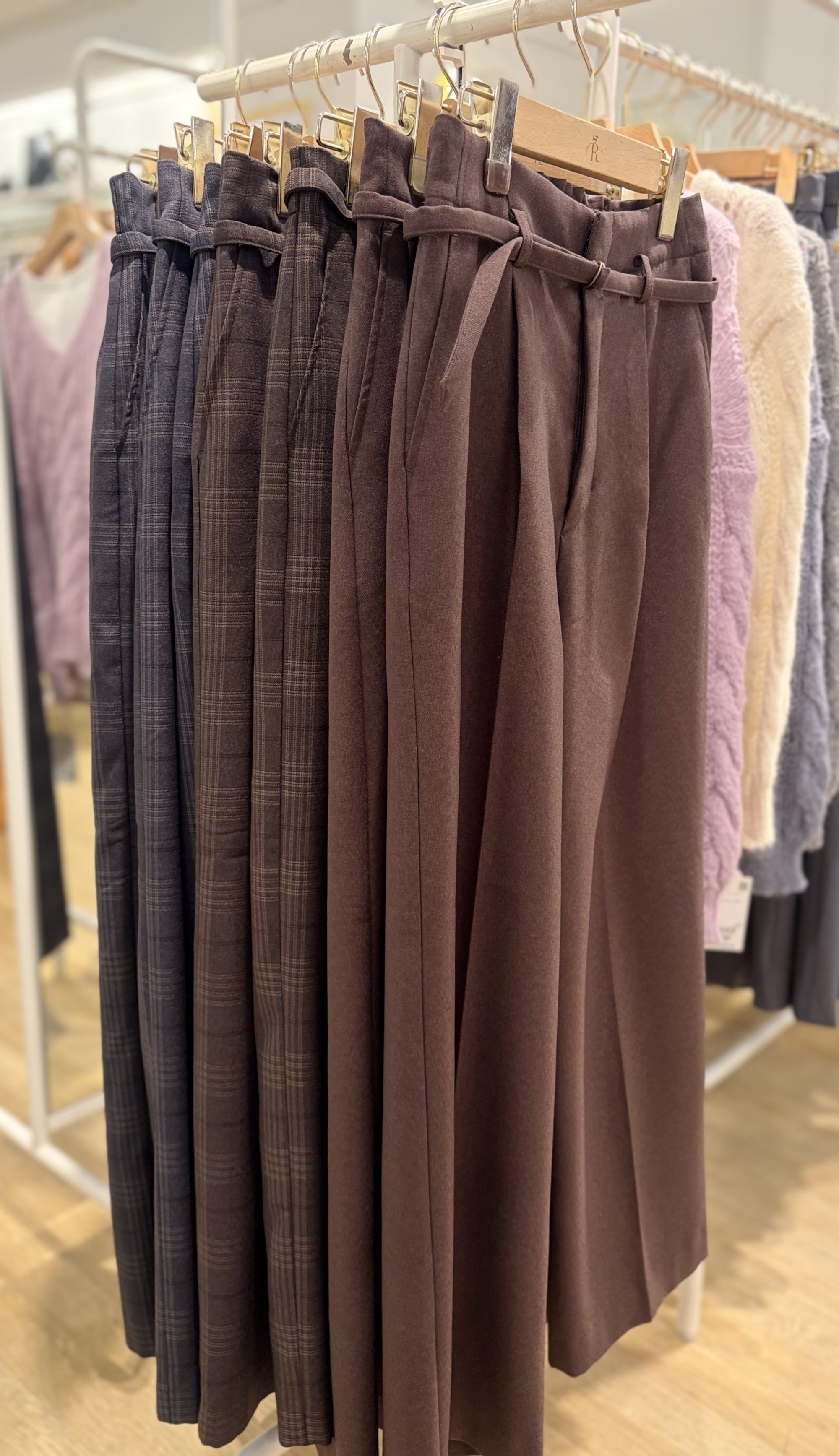 【あったか裏起毛】無地＆チェックボトム