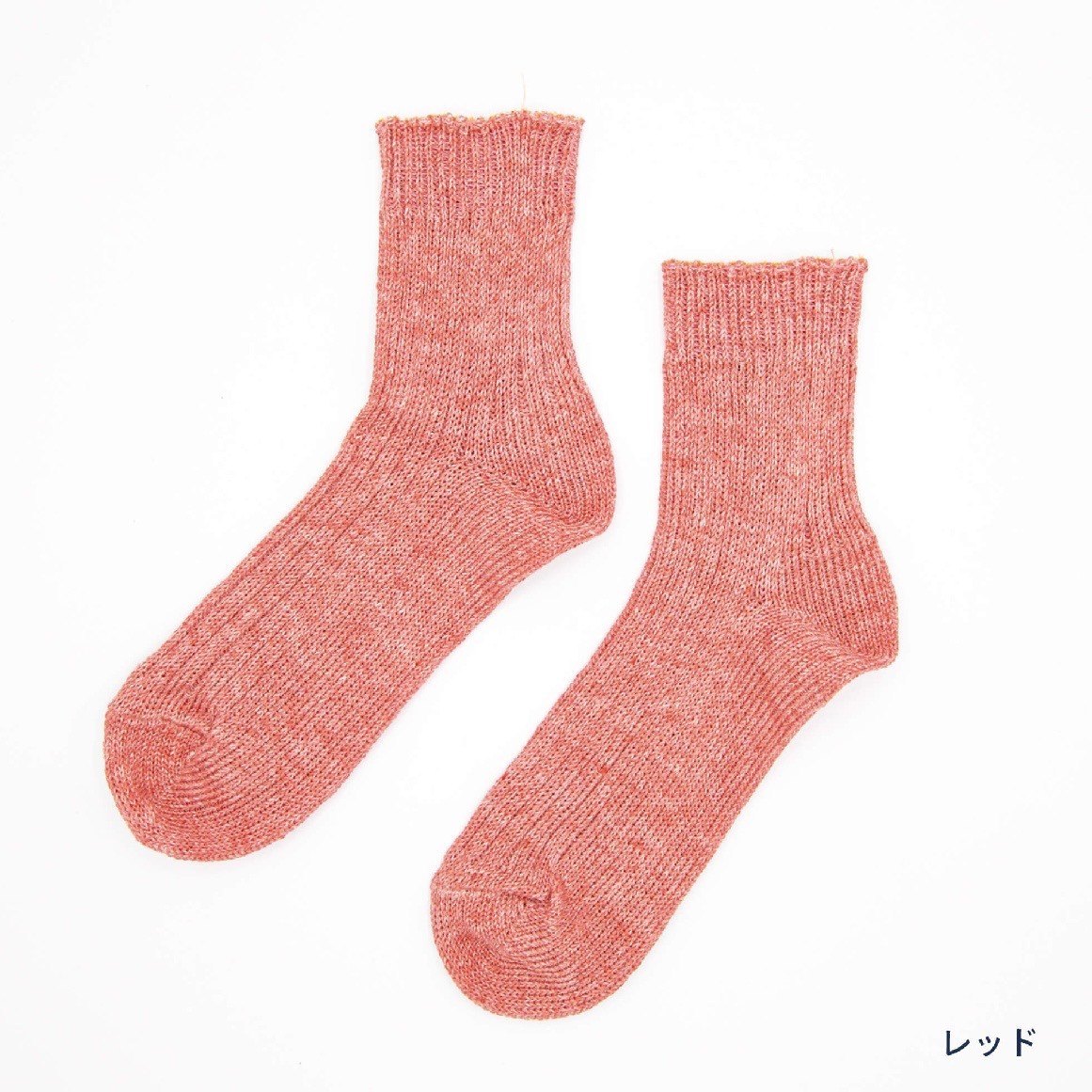 限界までリネンを使った靴下”リネンリブショートソックス M”