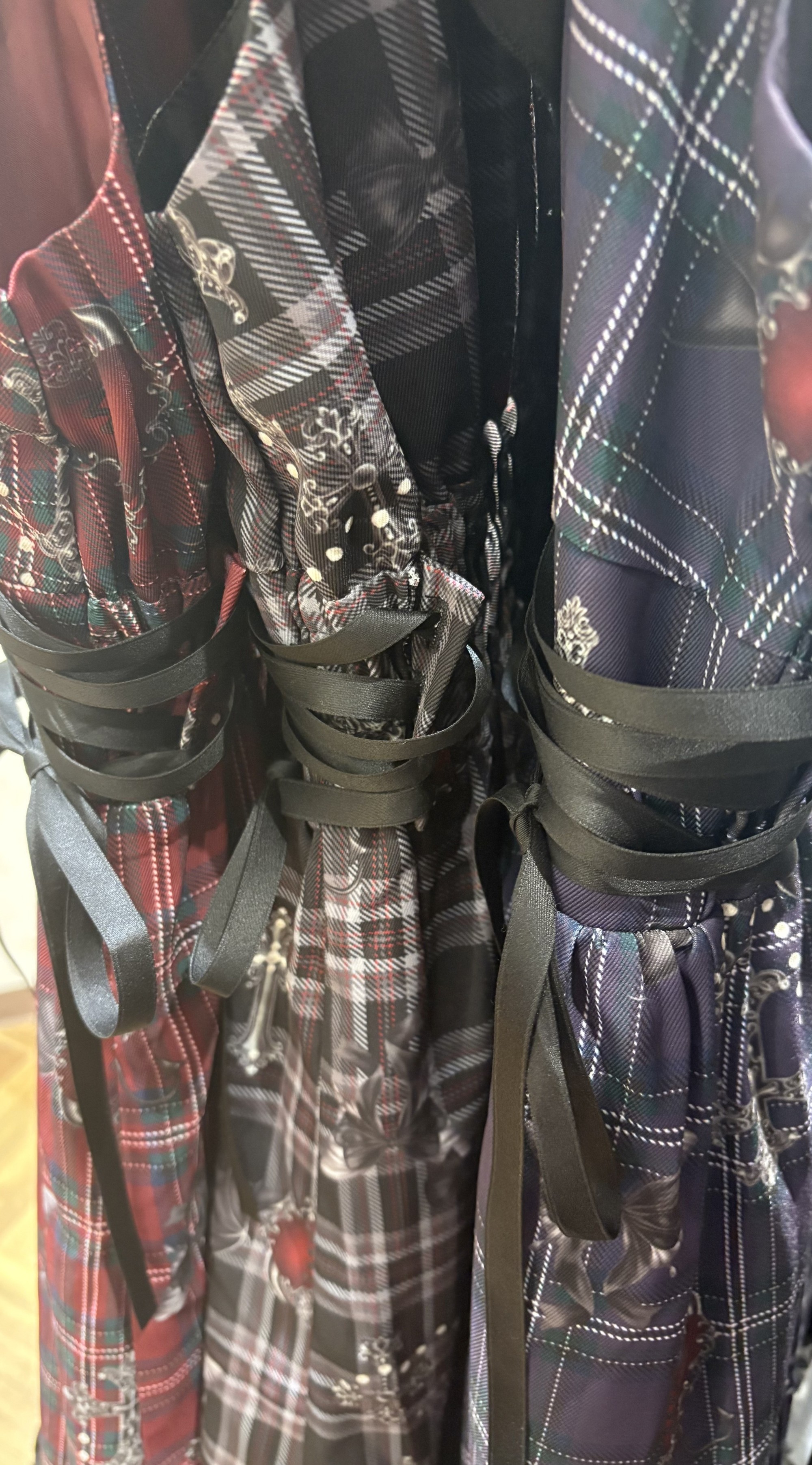 〘ウエスト細見え〙チェックワンピース