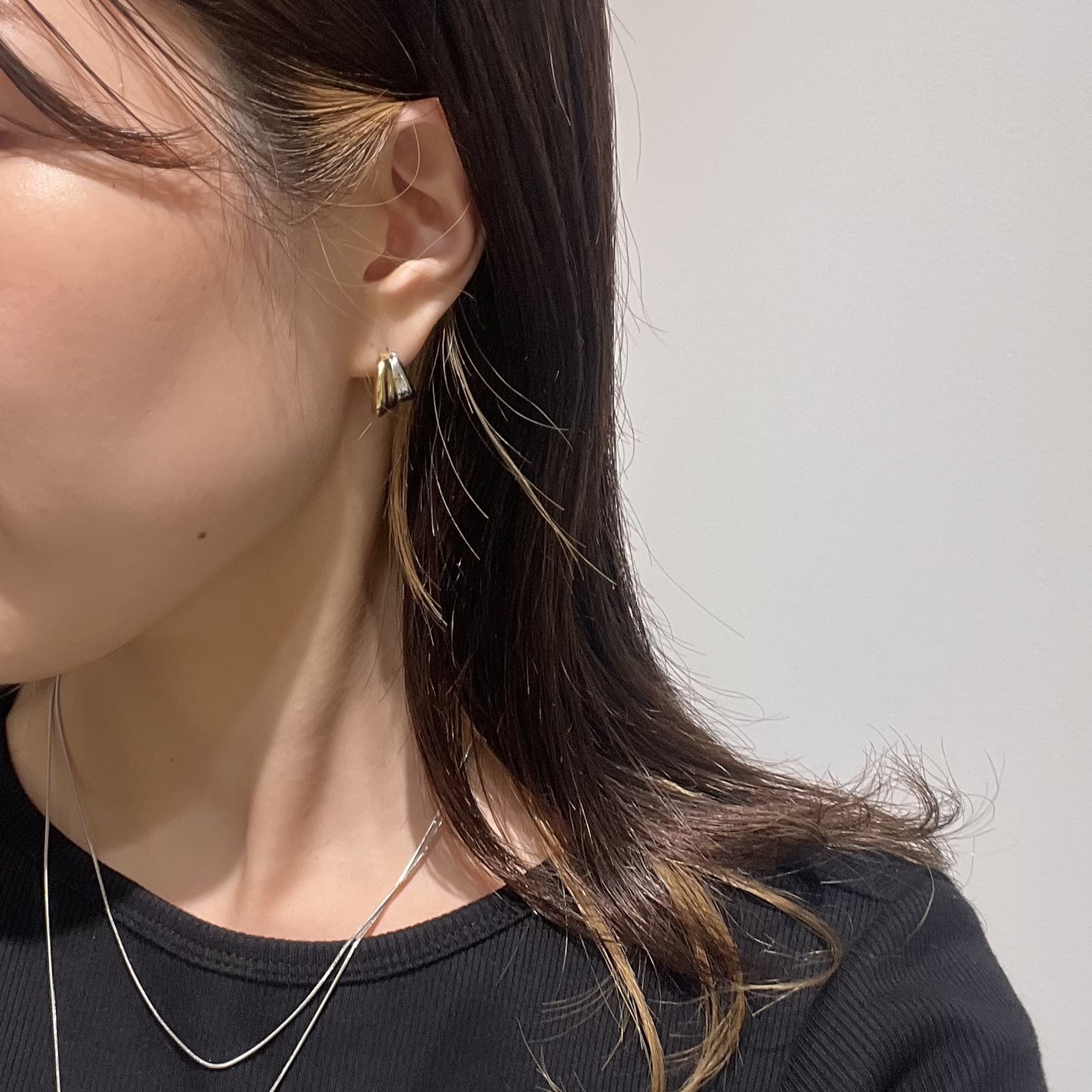 【⛓️存在感たっぷりなバイカラーピアス⛓️】