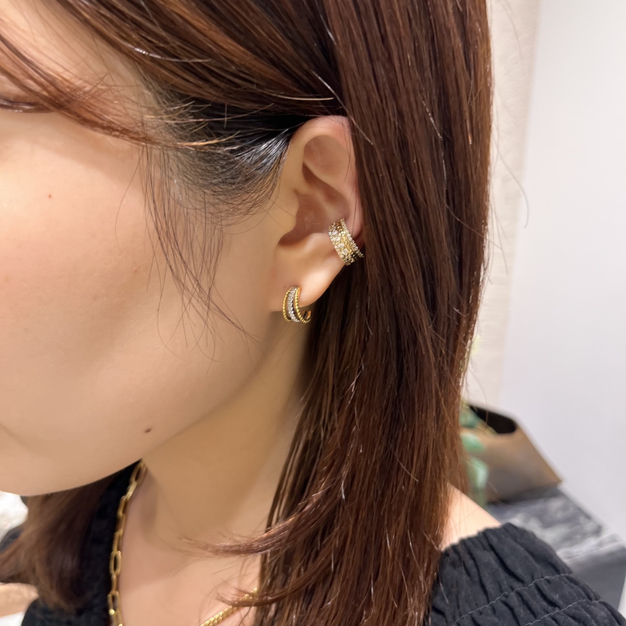 【👂🏻✨人気のミックスカラーフープピアス🤍】