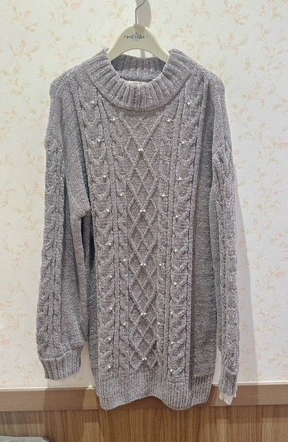 キラッと輝く暖かニットチュニック