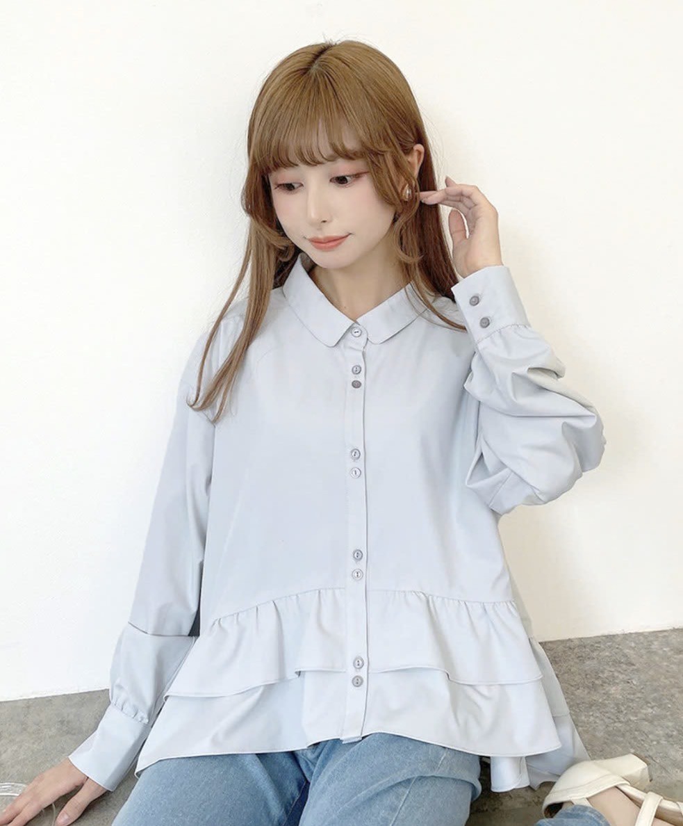 UVカット加工を施したオーバーシャツ