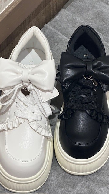 〘足元から🎀でかわいく〙厚底スニーカー