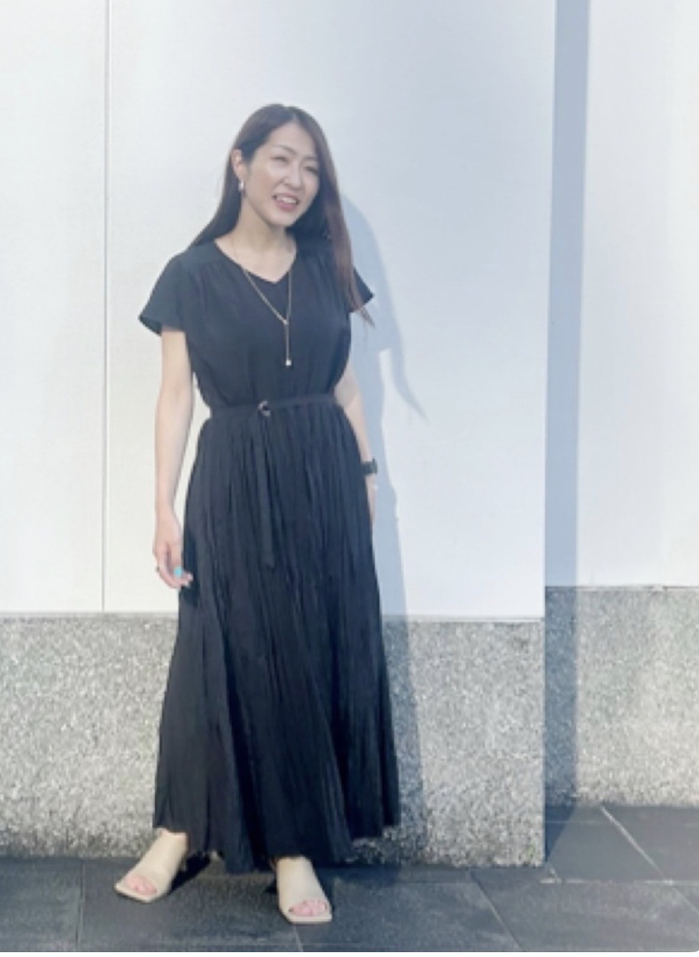 さらっと涼しい♪接触冷感素材のこなれ見えワンピース