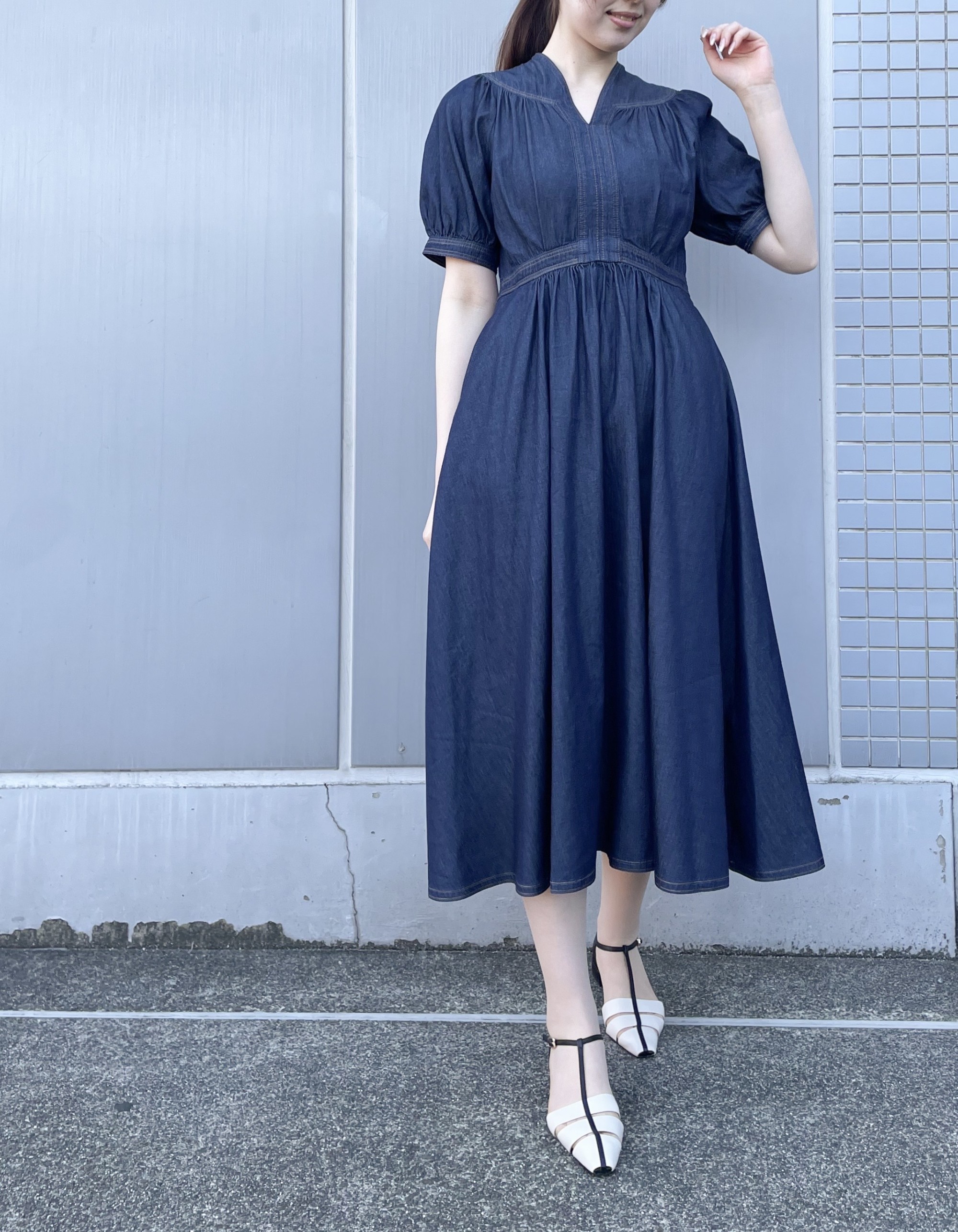 ライトデニムワンピース