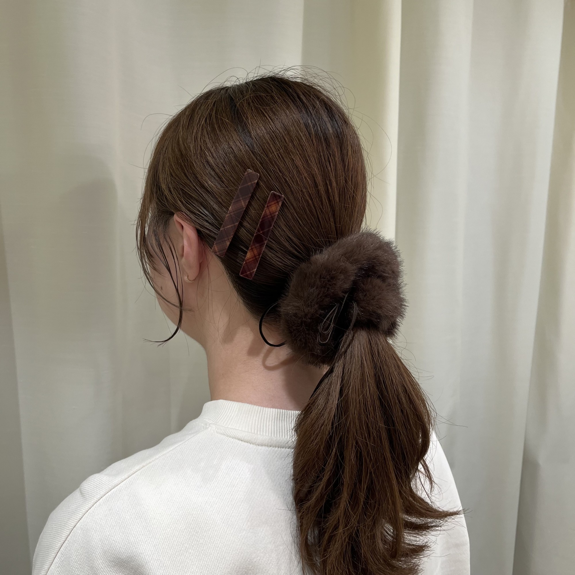 【𝑁𝑒𝑤 𝑖𝑡𝑒𝑚】チェック柄ヘアピン🧸🍂