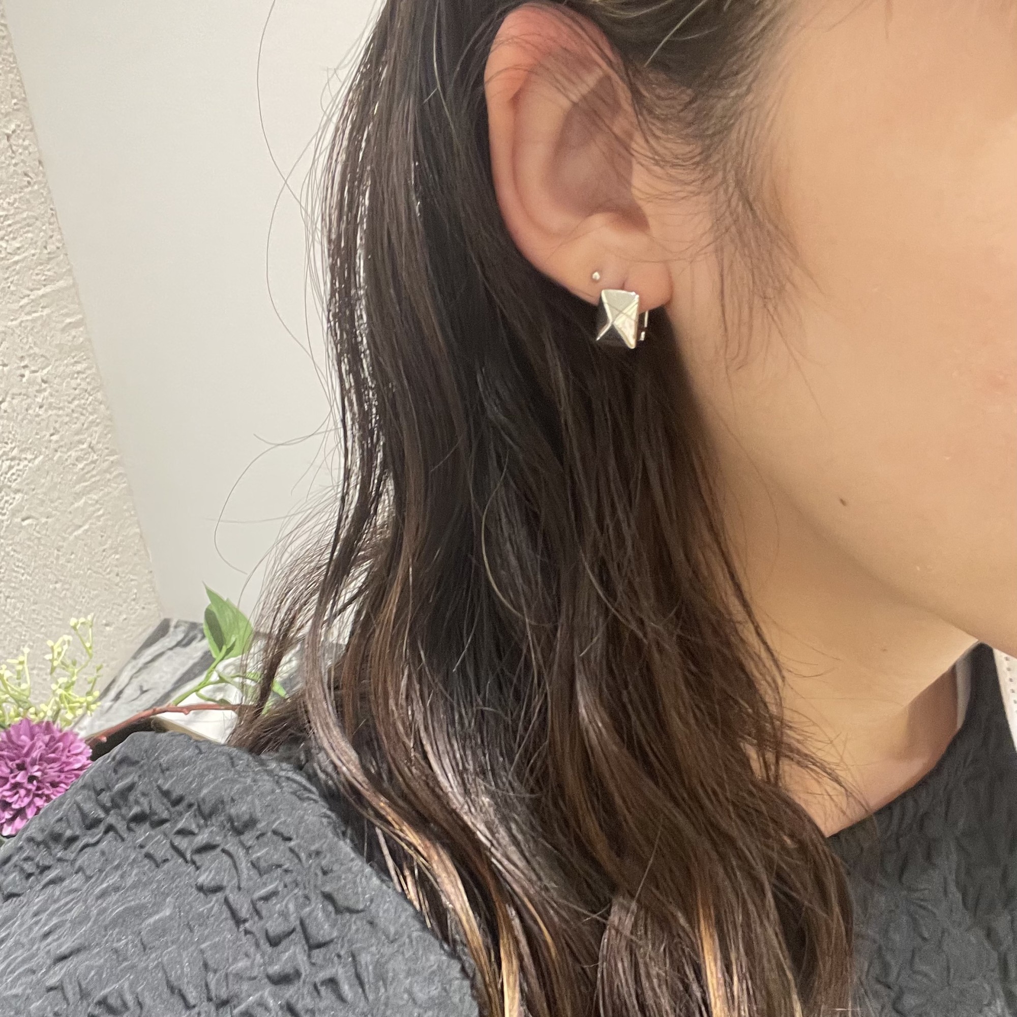 【🌼ステンレス！スクエアワンタッチピアス🪄🌼】