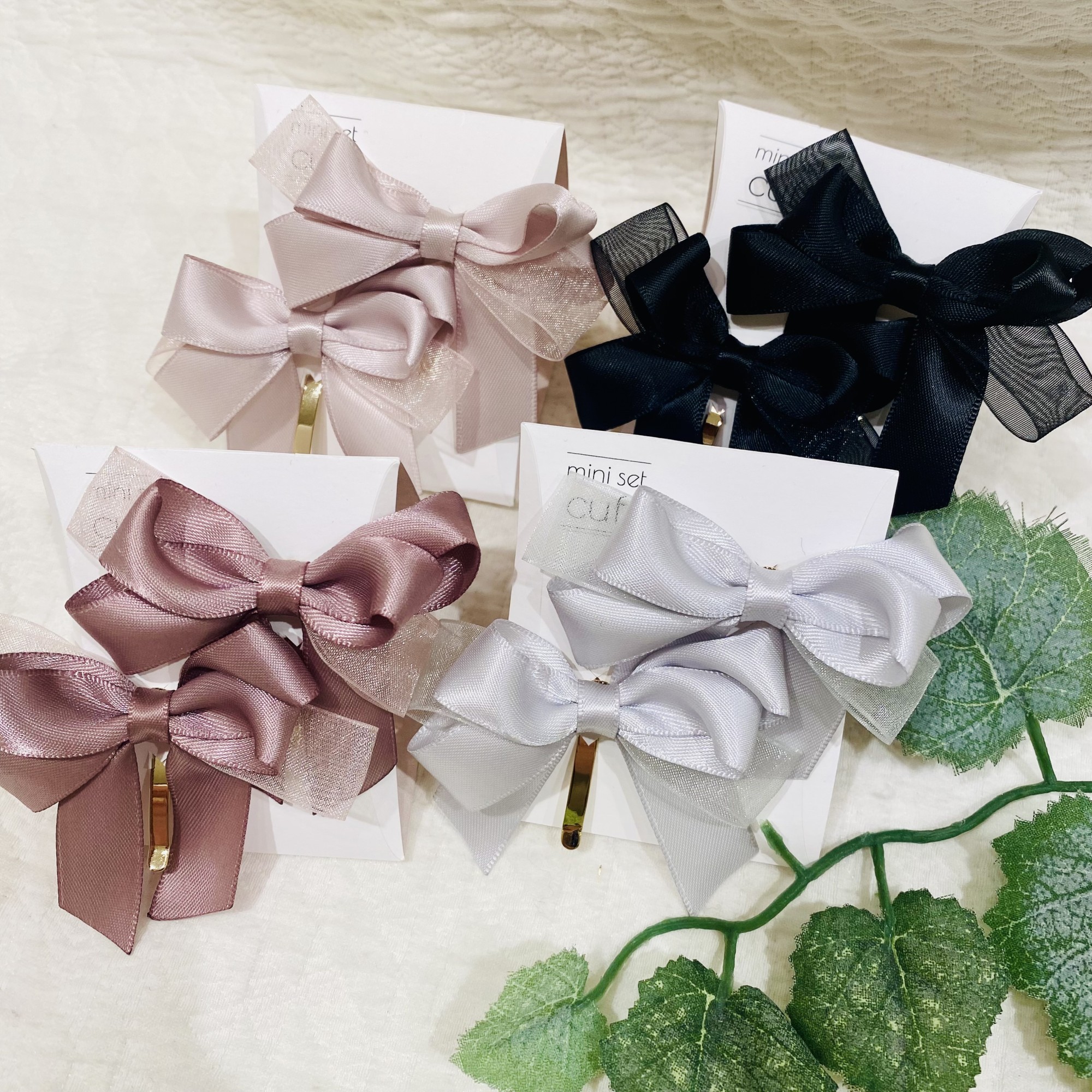 新作アイテム🎀生地リボンセットフックポニー