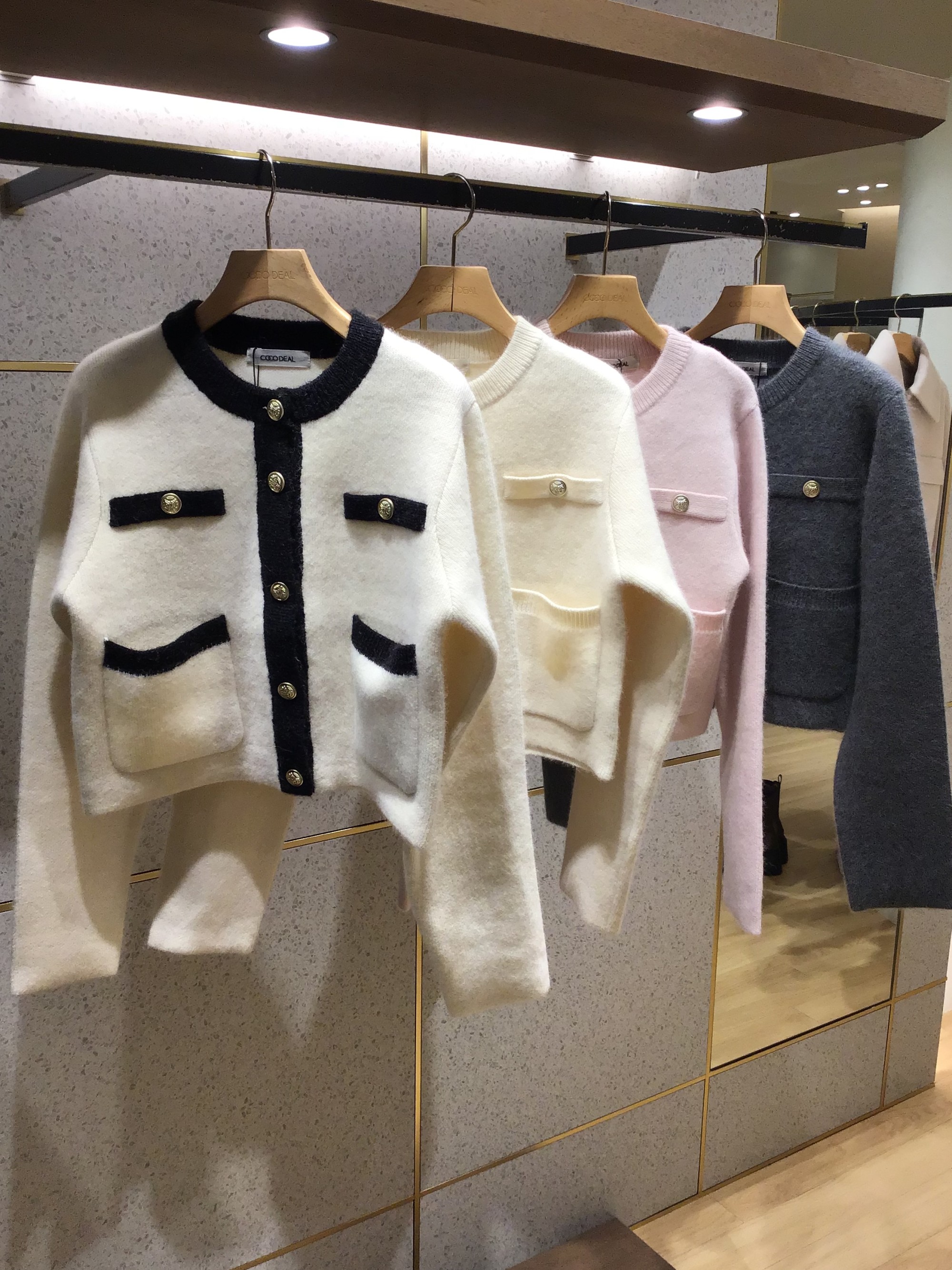 【新作入荷✨】ラクーン混ダブルフェイスニットカーディガン