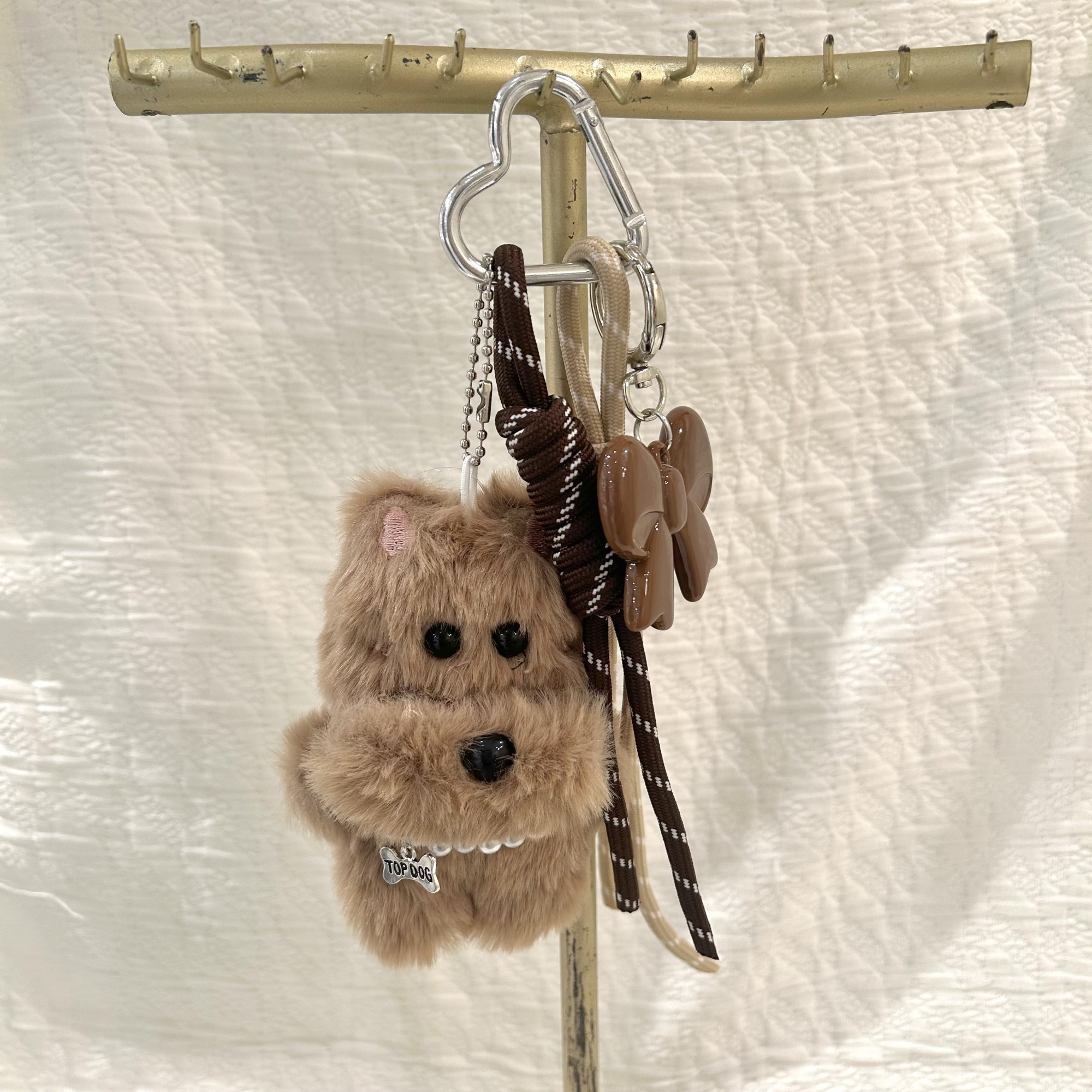 【-Push item-】パール付きドッグチャーム🐶⭐🫧