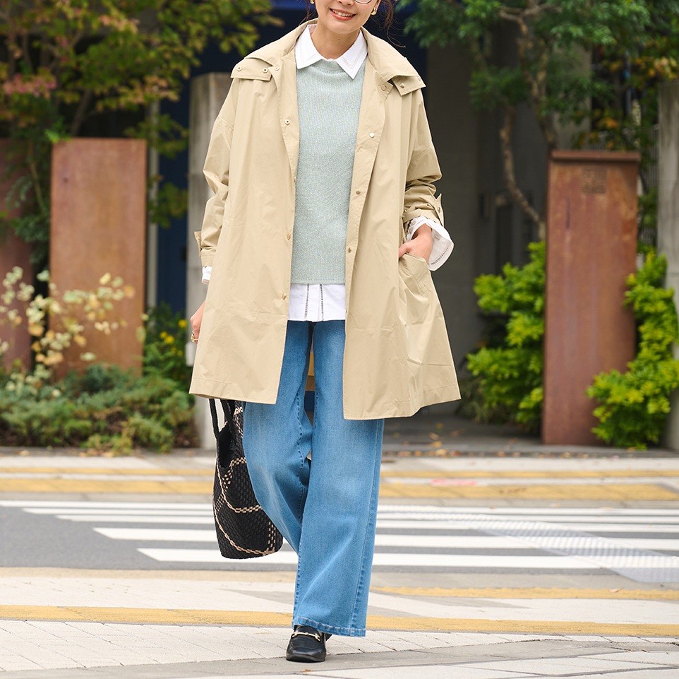 花粉・UV・雨をブロック】どんな天気も味方にする、UVカットステンカラーコート